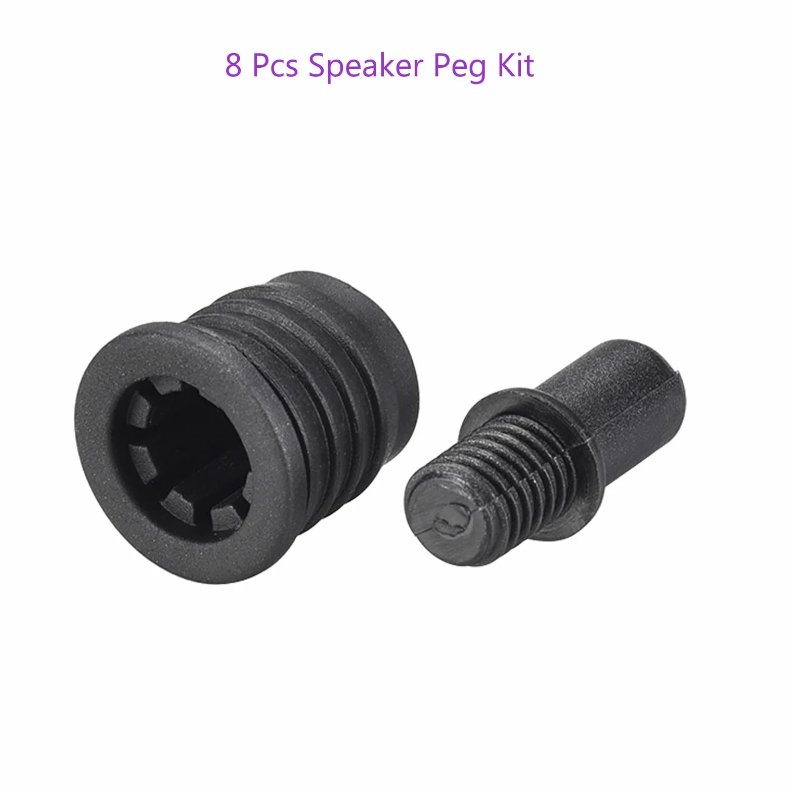 Kit de Clavijas Pequeñas para Altavoces Duraderas, [para Altavoces Pequeños, Cajas de Estantería] - Dia 5.6mm/Negro/8 Juego