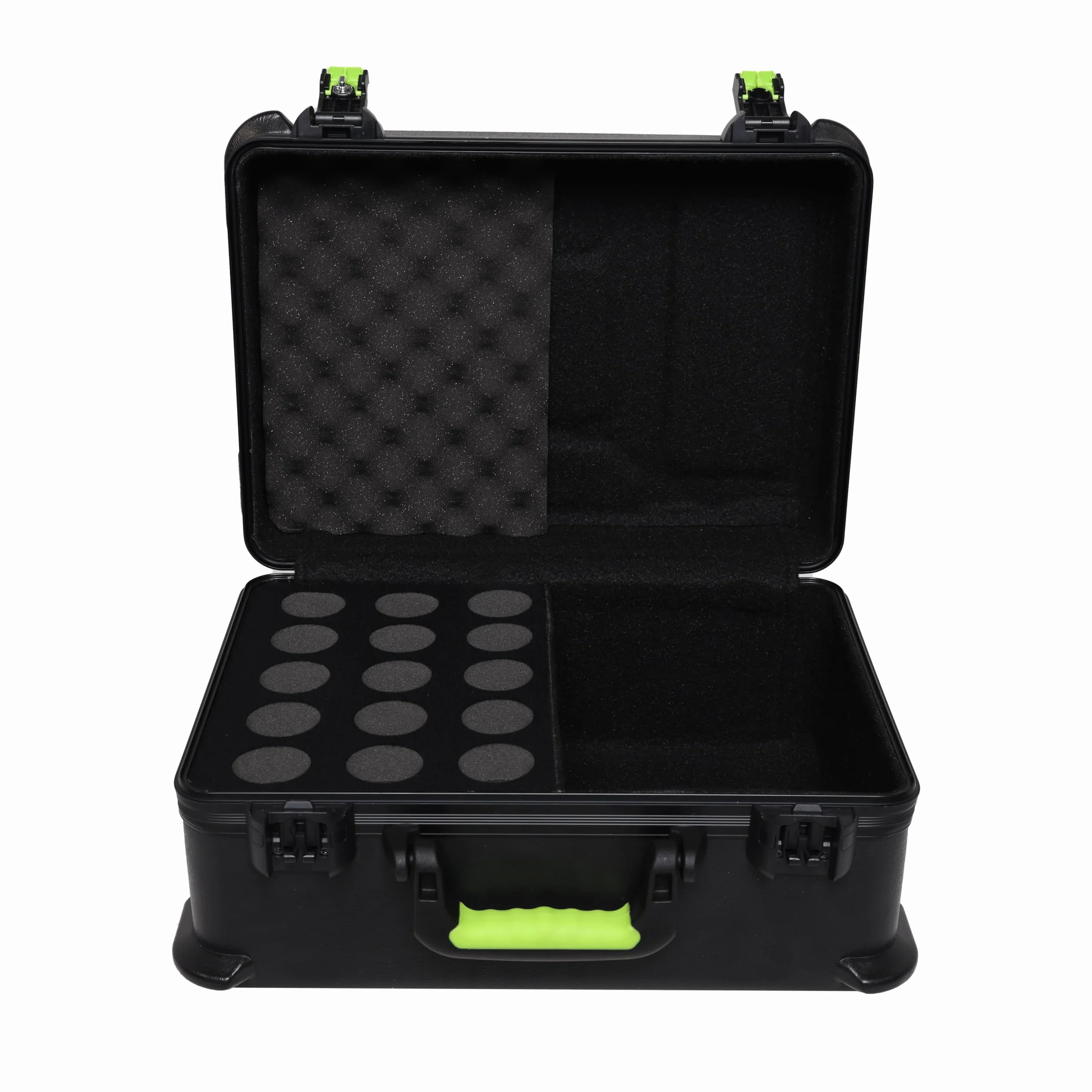 Shure by Gator TSA Case Series; funda de plástico Shure con cierre aprobado por la TSA para 15 micrófonos con cable; (SH-MICCASE15)