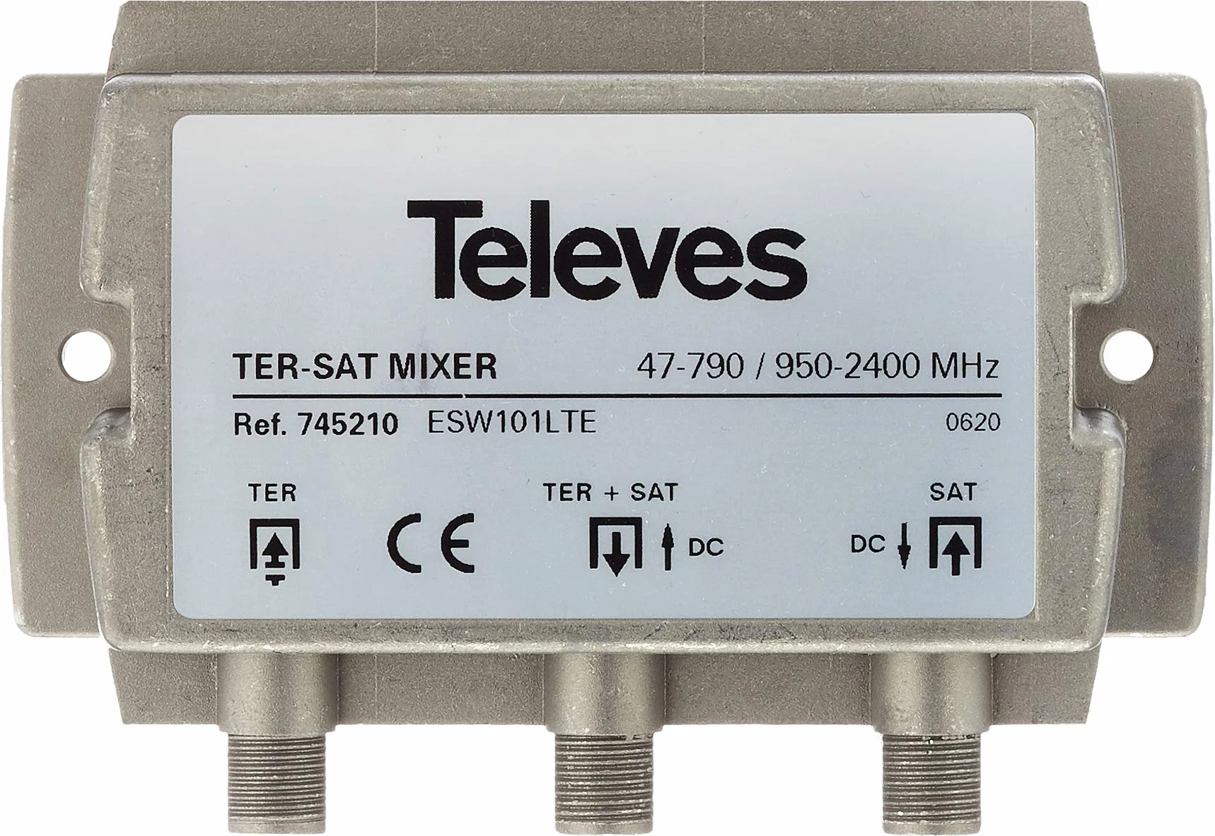 Televes 745210 - Mezclador matv-fi 2e/1s-f dc