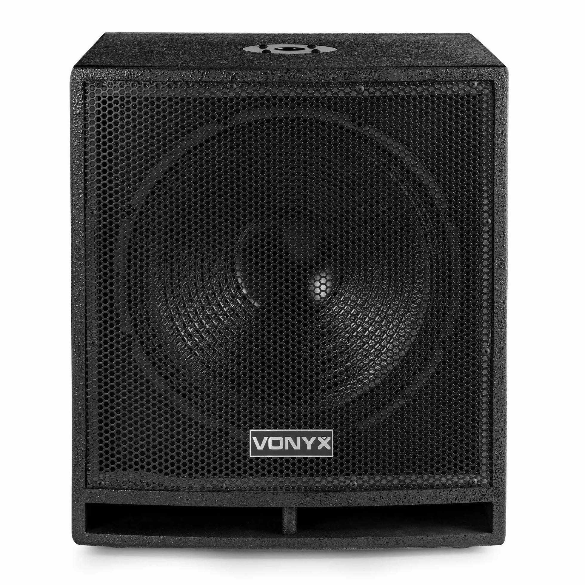 Vonyx SWP15 Pro Subwoofer PA Activo 38cm 15", 800W Potencia máxima, Amplificador Integrado, Bass Reflex, Altavoz Graves Apto Montaje en trípode, Ideal para Disco móvil, DJ, Eventos, conciertos.