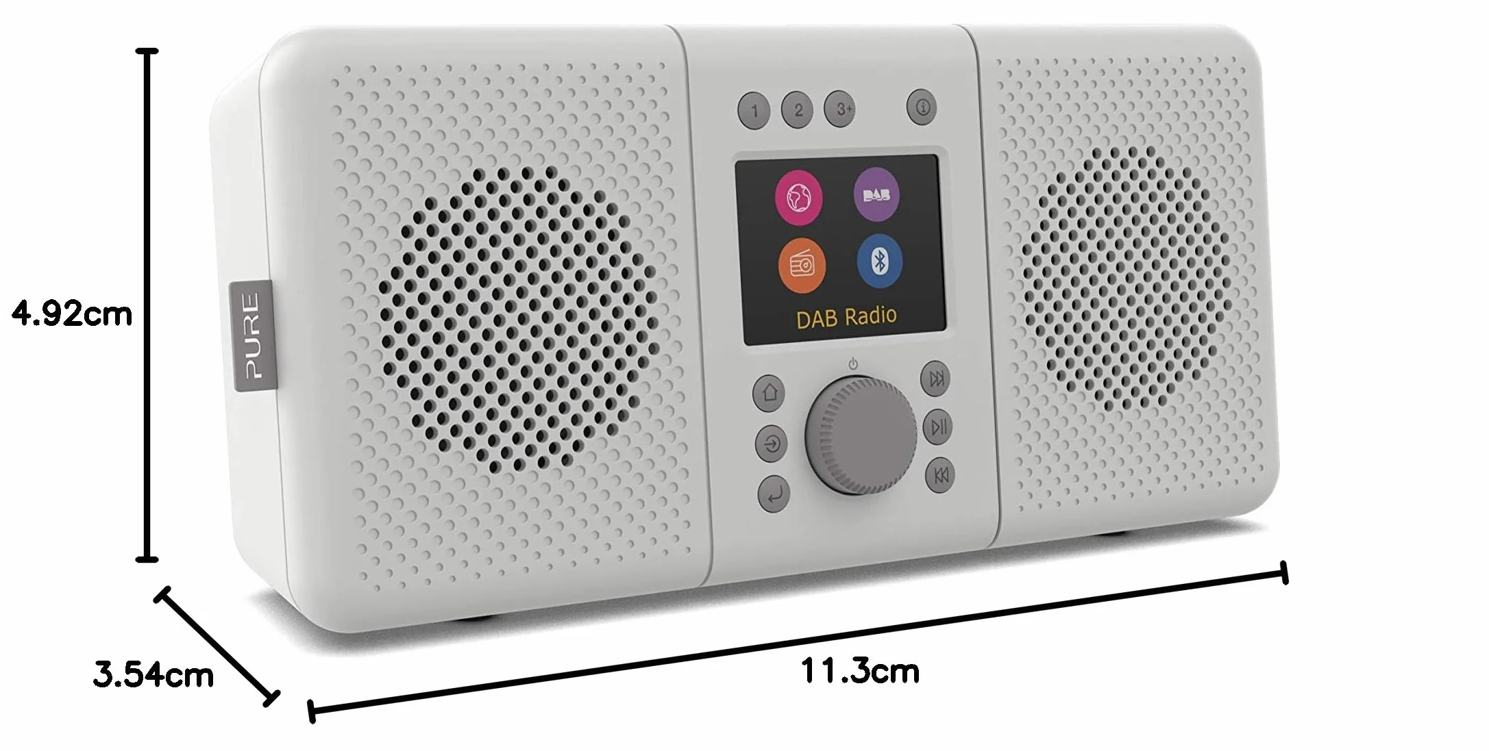 Pure Elan Connect+ Radio Internet compacta con Pantalla a Color, USB, Bluetooth y Dab, Gris