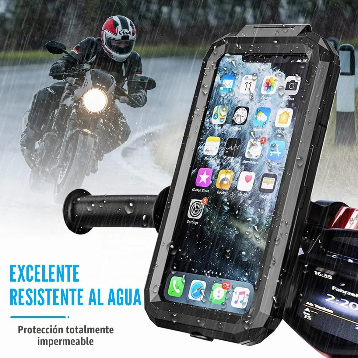 Soporte Móvil Bicicleta Impermeable 360° Anti Vibración para Smartphone 5.5-6.8"