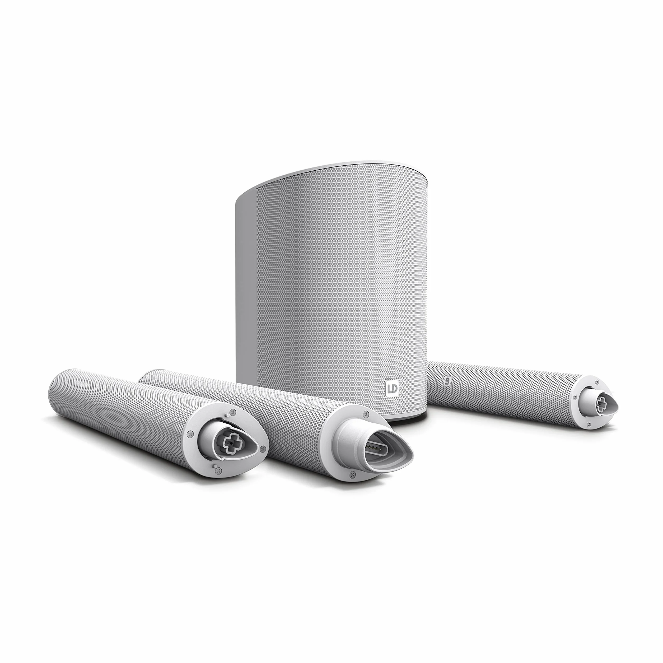 LD Systems MAUI 5 GO 100 W - Sistema de PA de columna ultraportátil con alimentación por batería - blanco - versión de 3200 mAh