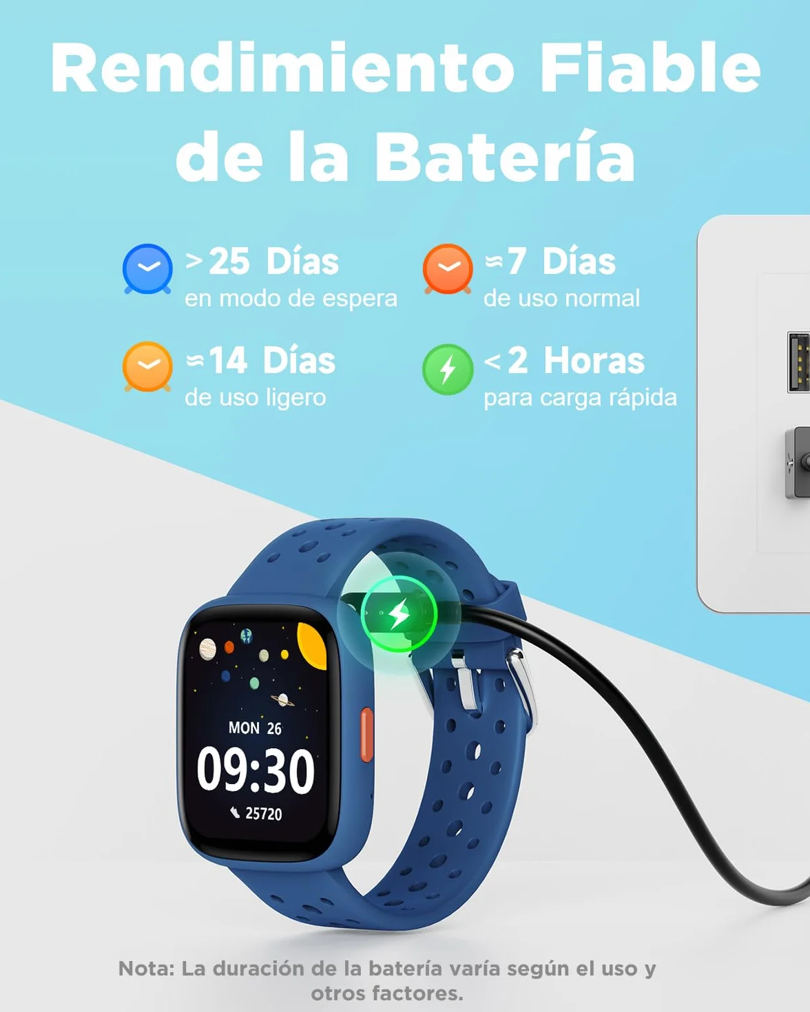 BIGGERFIVE Pulsera Actividad Niños Niñas 5-16, 1,8" Reloj Inteligente Podómetro, Frecuencia Cardíaca, Monitor de Sueño, Resistente al Agua IP68, Despertador, Juegos de Rompecabezas con/sin App, Azul