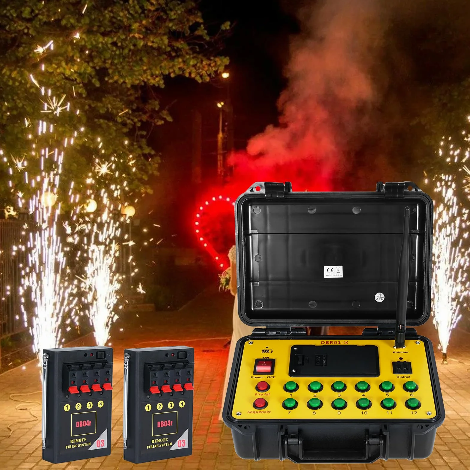36 Canales de Control Inalámbrico, Sistema de Efecto de Escenario Inalámbrico para Equipos de Boda, Sistema de Encendido por Radio para Fuegos Artificiales, Fuente de Chispas, Gran Espectáculo, Fiesta