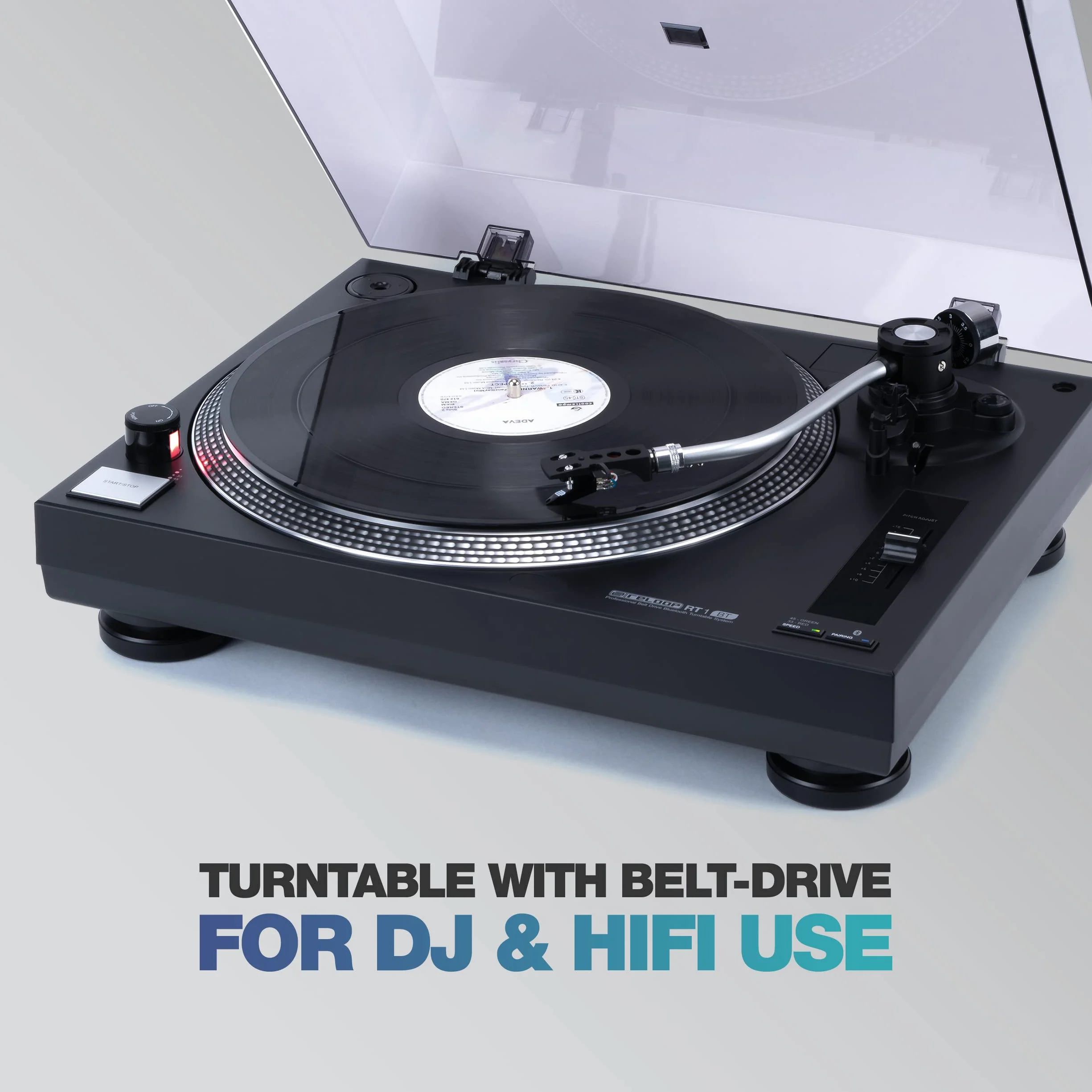 Reloop RT-1 BT & Reloop DSM-3 BT Speaker Bundle: Turntable + Speaker DJ and HiFi Pleasure Combined with Smart Connectivity