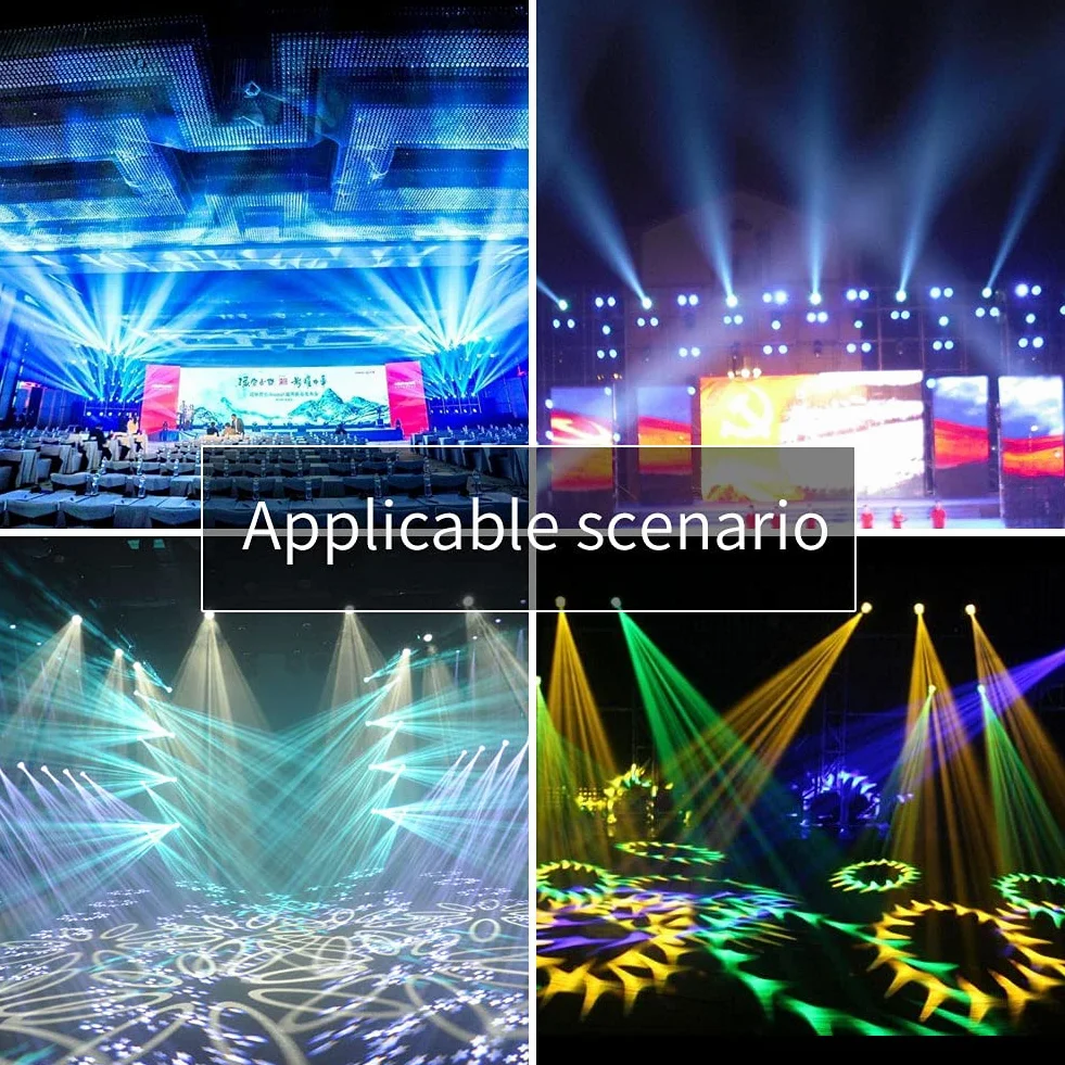 U`King Cabezas Moviles Focos móviles 60W LED RGBW luz de fiesta, DMX512, 10/12 canales, efecto de luz para DJ discoteca fiestas cumpleaños Halloween bodas fiestas infantiles Navidad (60W-2pcs)