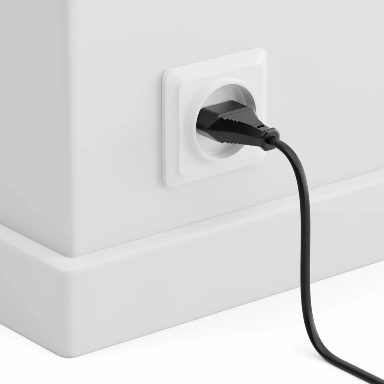 deleyCON 2m Cable de Alimentación Eléctrico Tipo C Euroconector a C7 Hembra Negro