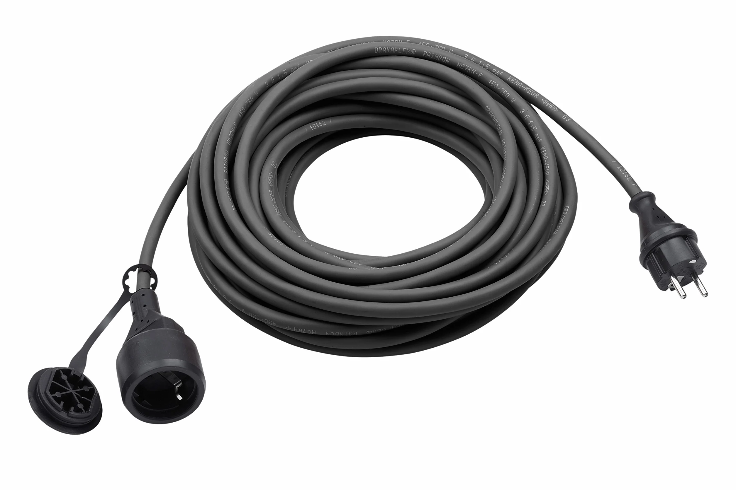Alargador de cables Meister 25 m negro