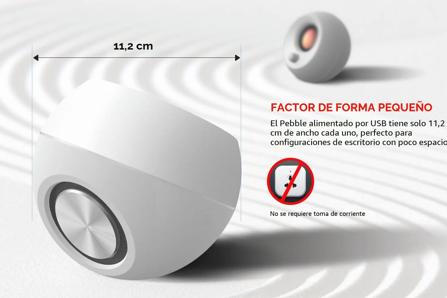 Creative Labs Pebble 4.4W Altavoz 2.0 Canales Alámbrico 3.5 mm Blanco