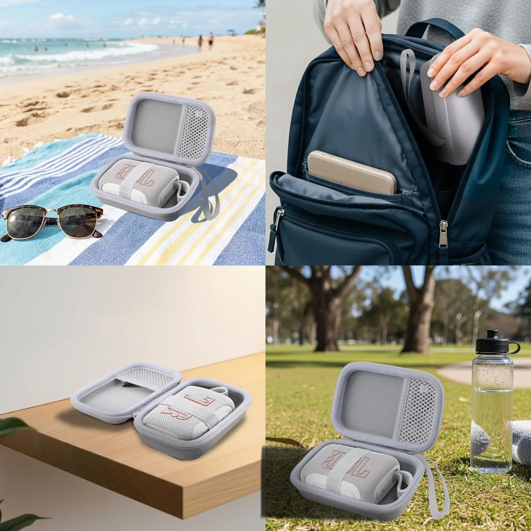 co2CREA Duro Viajar Caja Estuche Funda para JBL GO 5/ GO 4/ GO 3 Altavoz inalámbrico portátil con Bluetooth (Funda Solo,Case Only)