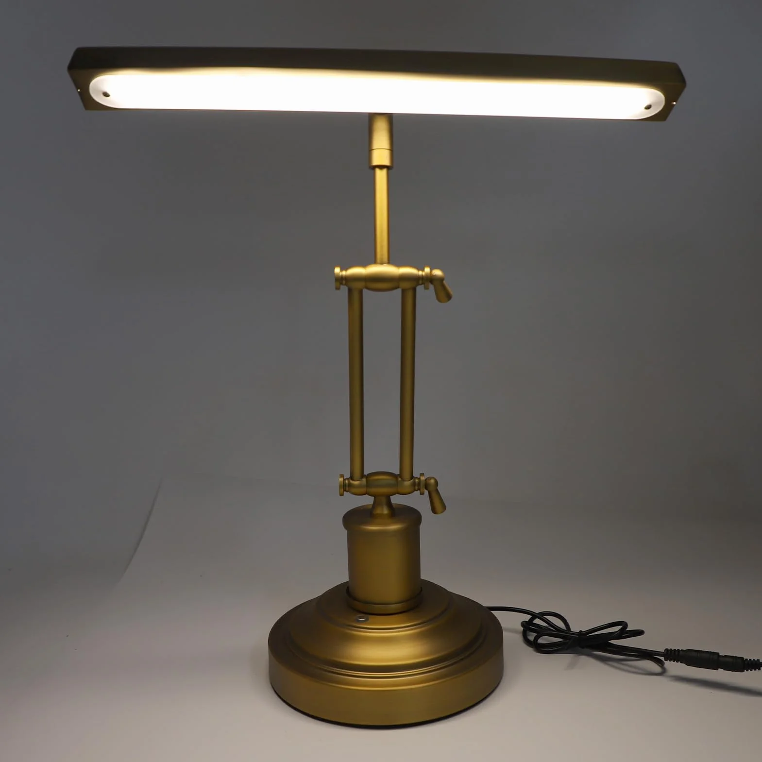Dpofirs Lámpara de Piano Inclinada Retro, Cuidado de los Ojos con Luz de Piano de 12 W con Brazo Doble, 3000 K a 6000 K, Luz de Atril 85 CRI para Pianos (Enchufe de la UE)