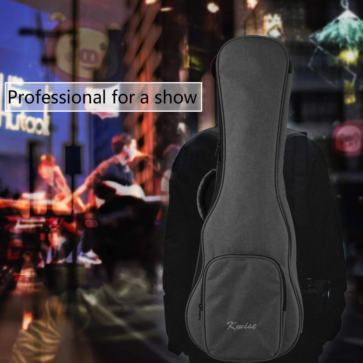 Funda de Transporte Flexible para Ukelele con Doble Correa y 3 púas
