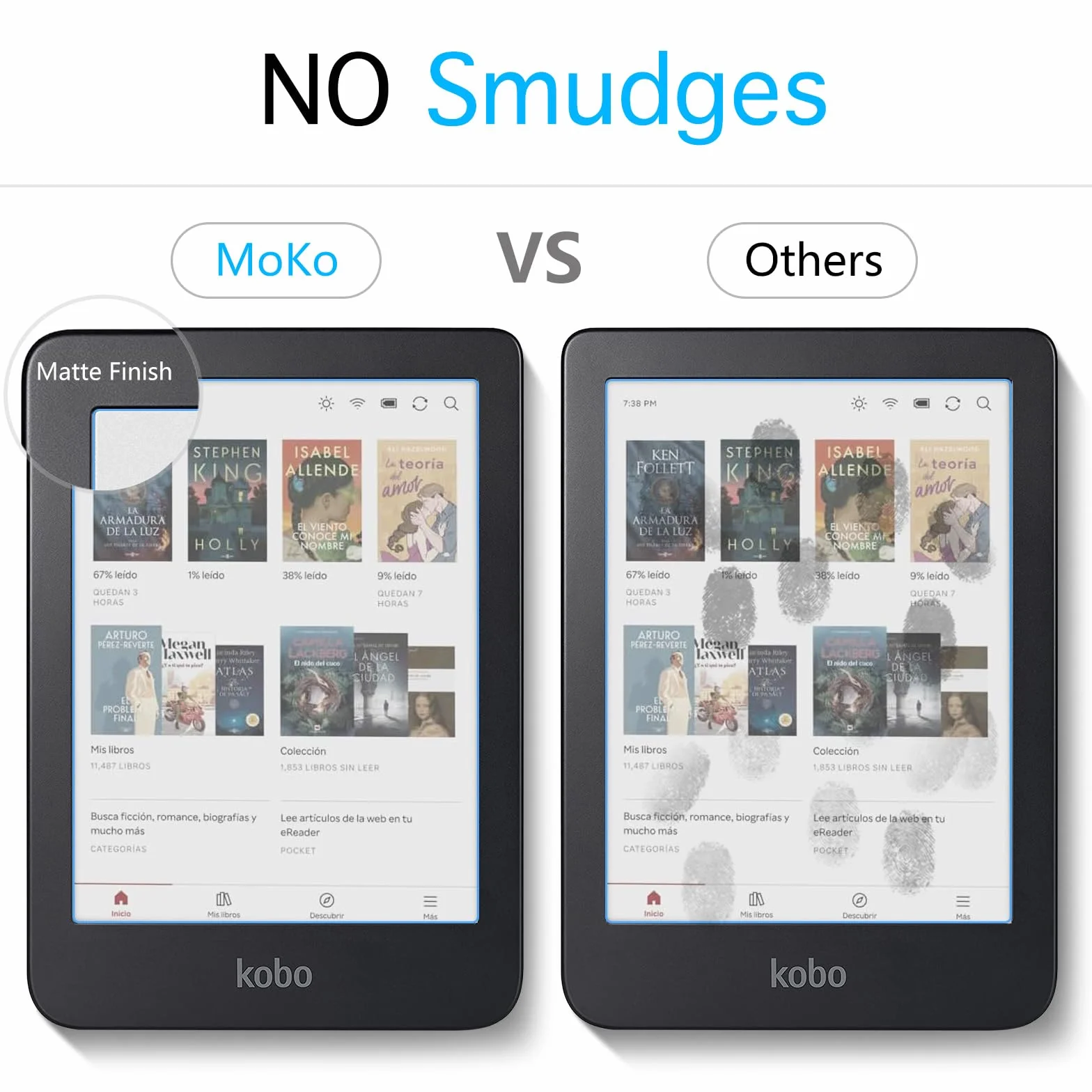 MoKo Protectores Pantalla Antirreflejos para Kobo Clara Colour/Clara BW 6 Pouces 2024/2025, Película Protectora Mate PET