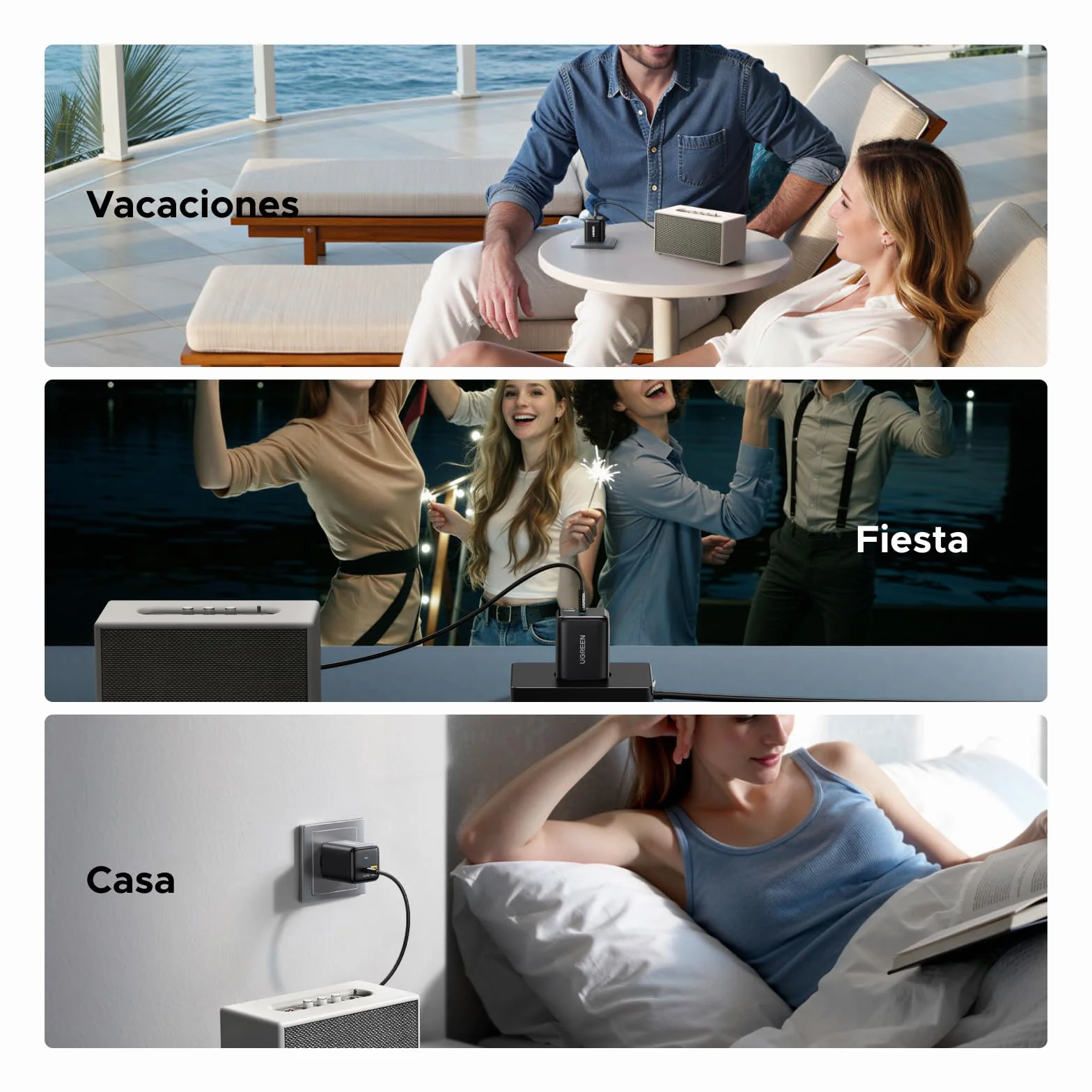 UGREEN Receptor Bluetooth 6.0 LDAC/SBC/AAC Audio Adaptador 3.5 mm Hi-Res HiFi Baja Latencia Inalámbrico Alimentación Eléctrica con Conexión Directa Compatible con Teléfono Tablet Altavoz Amplificador