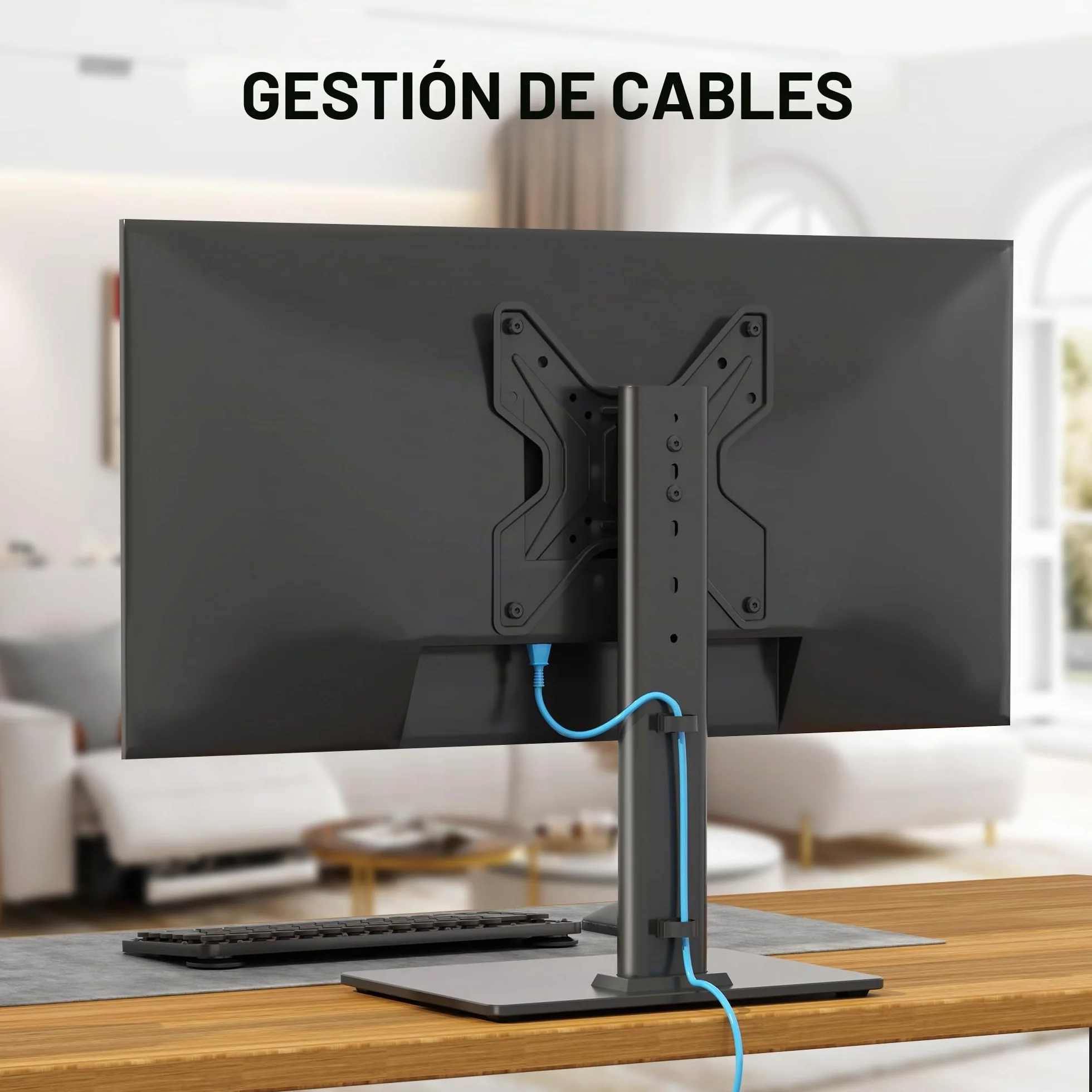 Soporte de TV giratorio universal XINLEI para televisores Samsung/LG de 17 a 43 pulgadas, altura ajustable 265-385 mm, carga 45 kg, VESA 200x200