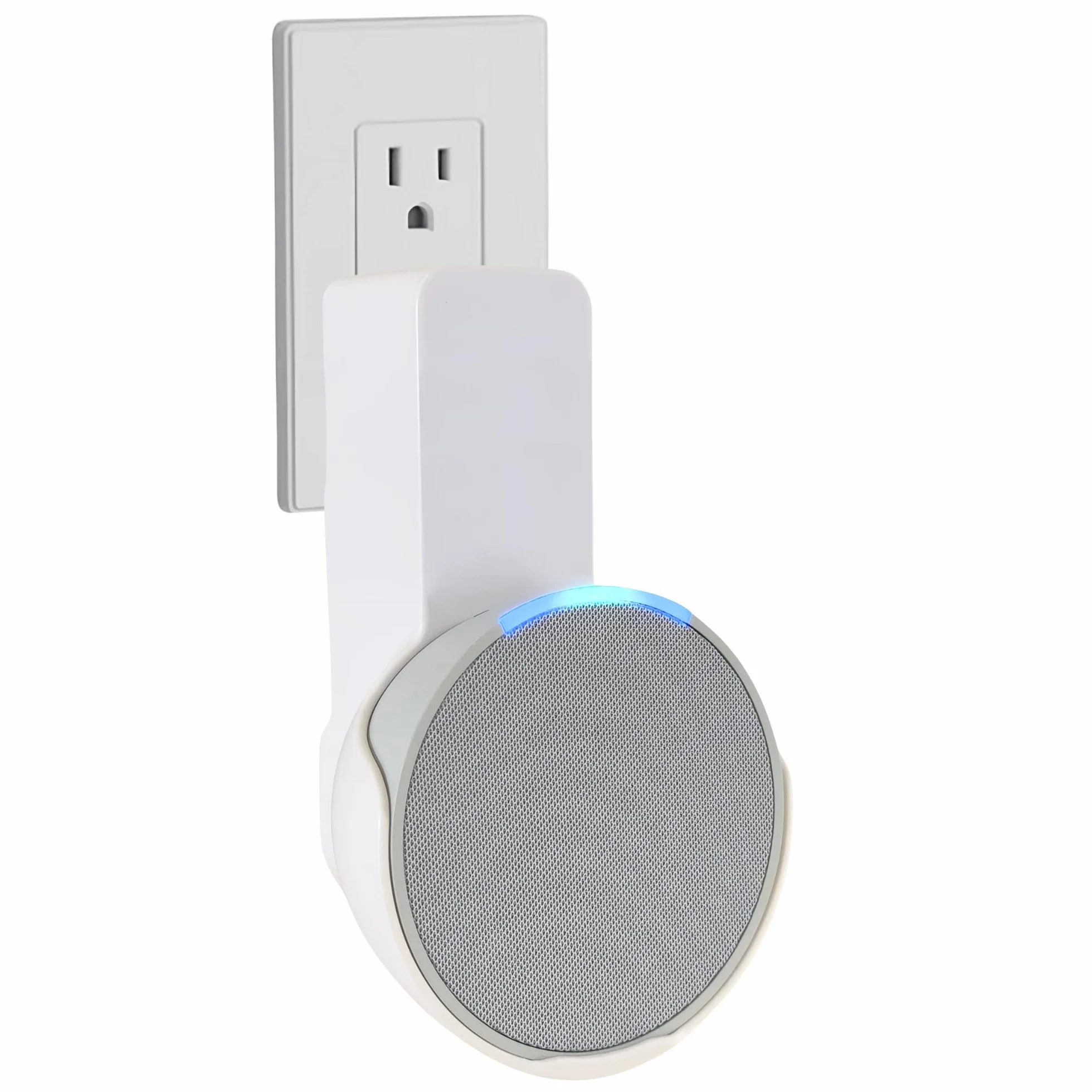 Sintron Soporte de Pared para Echᴏ Pop, Soporte para Altavoz inteligente, Ahorra Espacio, Sin Necesidad de Tornillos, Gestión de Cable Integrada, Diseño Decorativo, Compatible con Google Nest (Blanco)