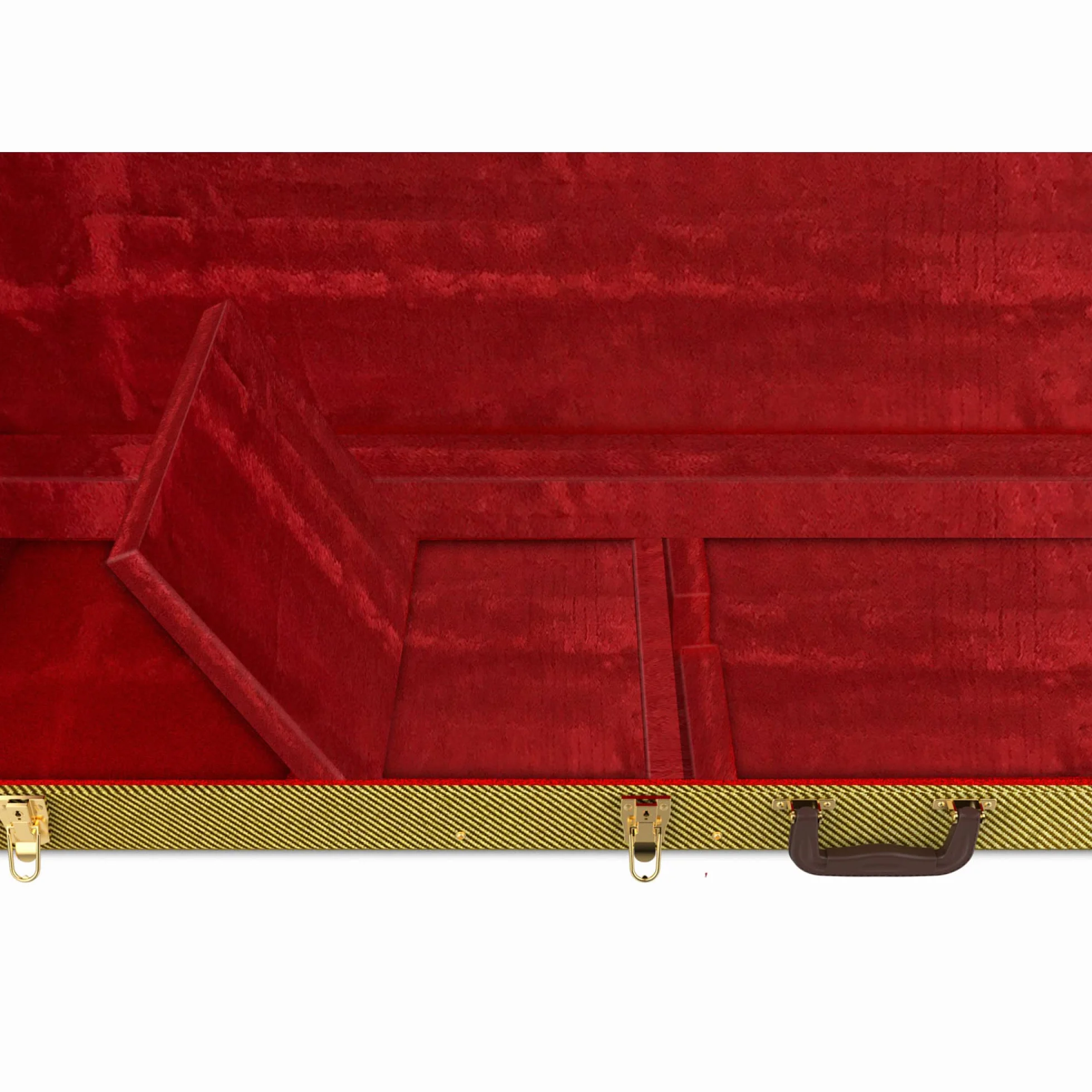 MONKEY LOOP Woodland Tweed - Estuche de Madera para Guitarra Eléctrica - Funda Rígida para Guitarra - Bolsillo Interior para Accesorios - Asa Ergonómica con Agarre Cómodo - Diseño Clásico