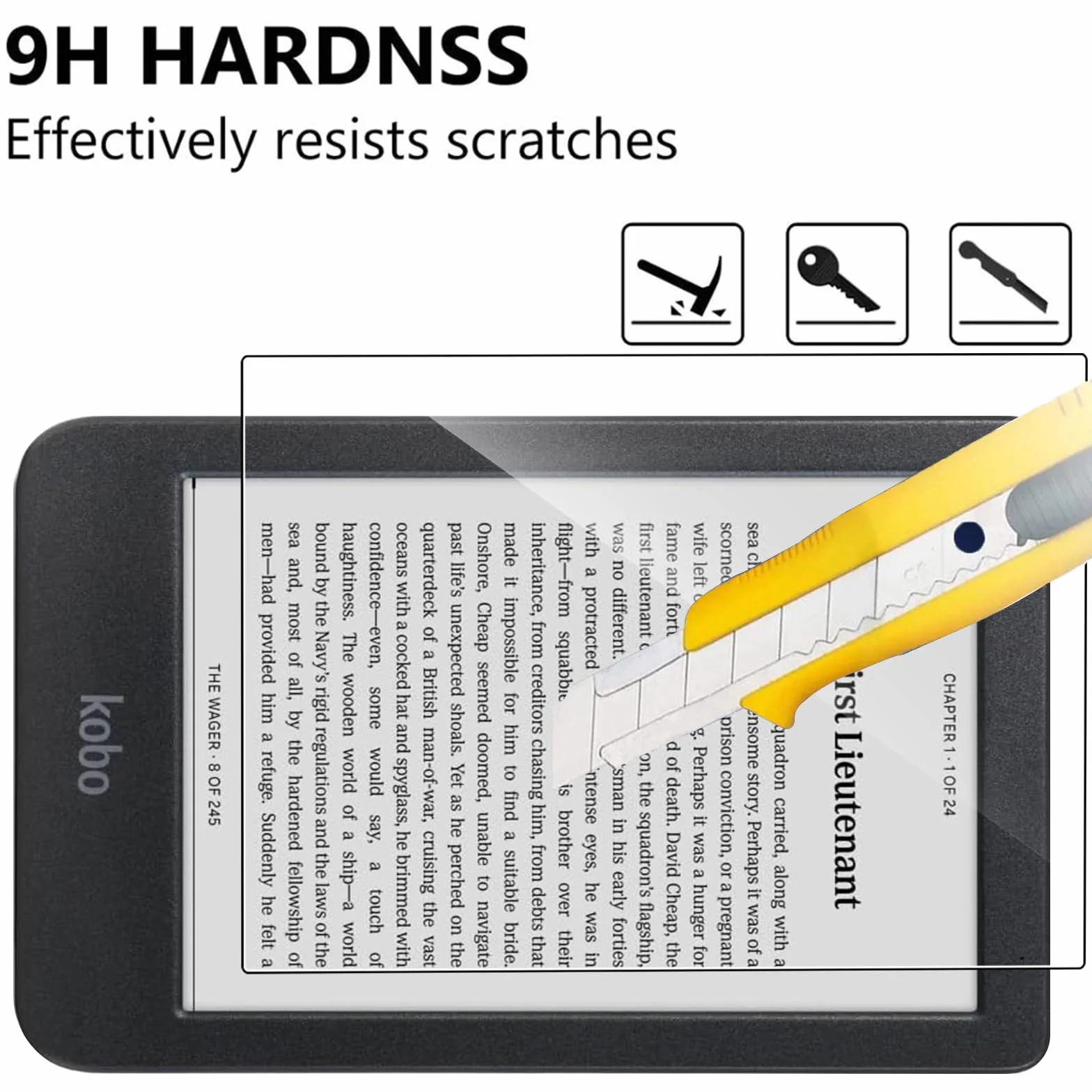 Protector de Pantalla Kobo Clara Colour/Clara BW, 2 Pack Cristal Templado HD