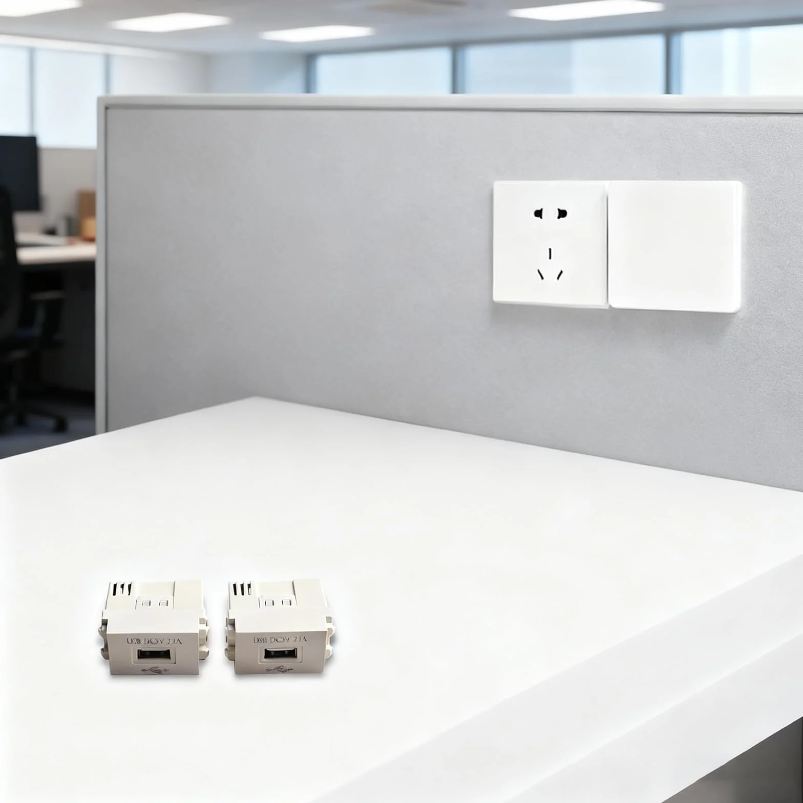 Módulo de alimentación USB 3 unidades, fuente de alimentación USB empotrada: enchufe de 220 V a transformador de 5 V, enchufe de carga USB de 2,1 A, adaptador de conmutación para dispositivos USB y