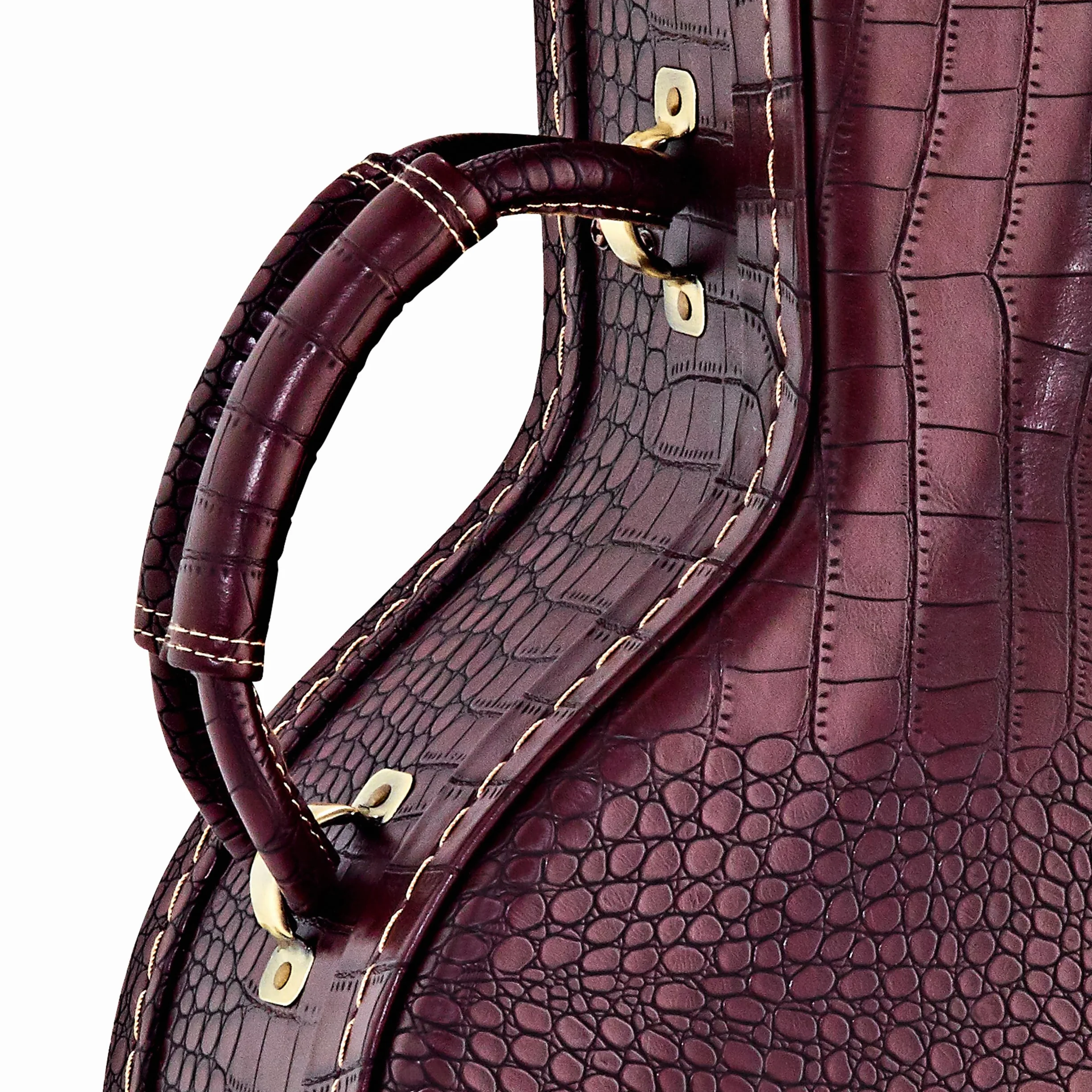 Ortega Estuche Classic Pro, Arco Tapa Bronce 120 mm Profundidad, Marrón Croco, OCCPRO