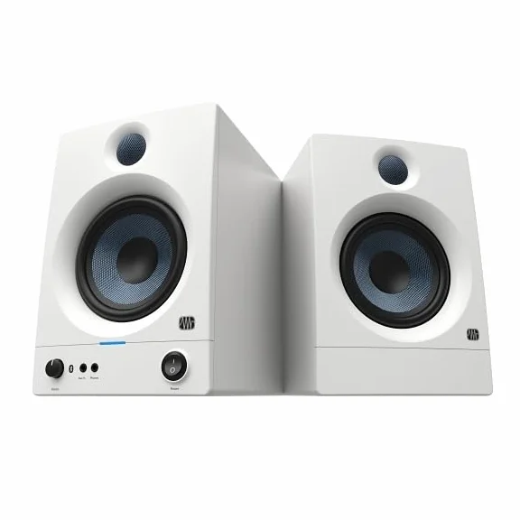 PreSonus Eris 5BT Gen 2, Altavoces Activos de Escritorio 5" con Bluetooth para Multimedia, Juegos, Producción Musical de Calidad Estudio, Potencia 100 W - Blanco | Monitores de estudio de 5" con Bluetooth para multimedia, juegos, producción musical, 100 W