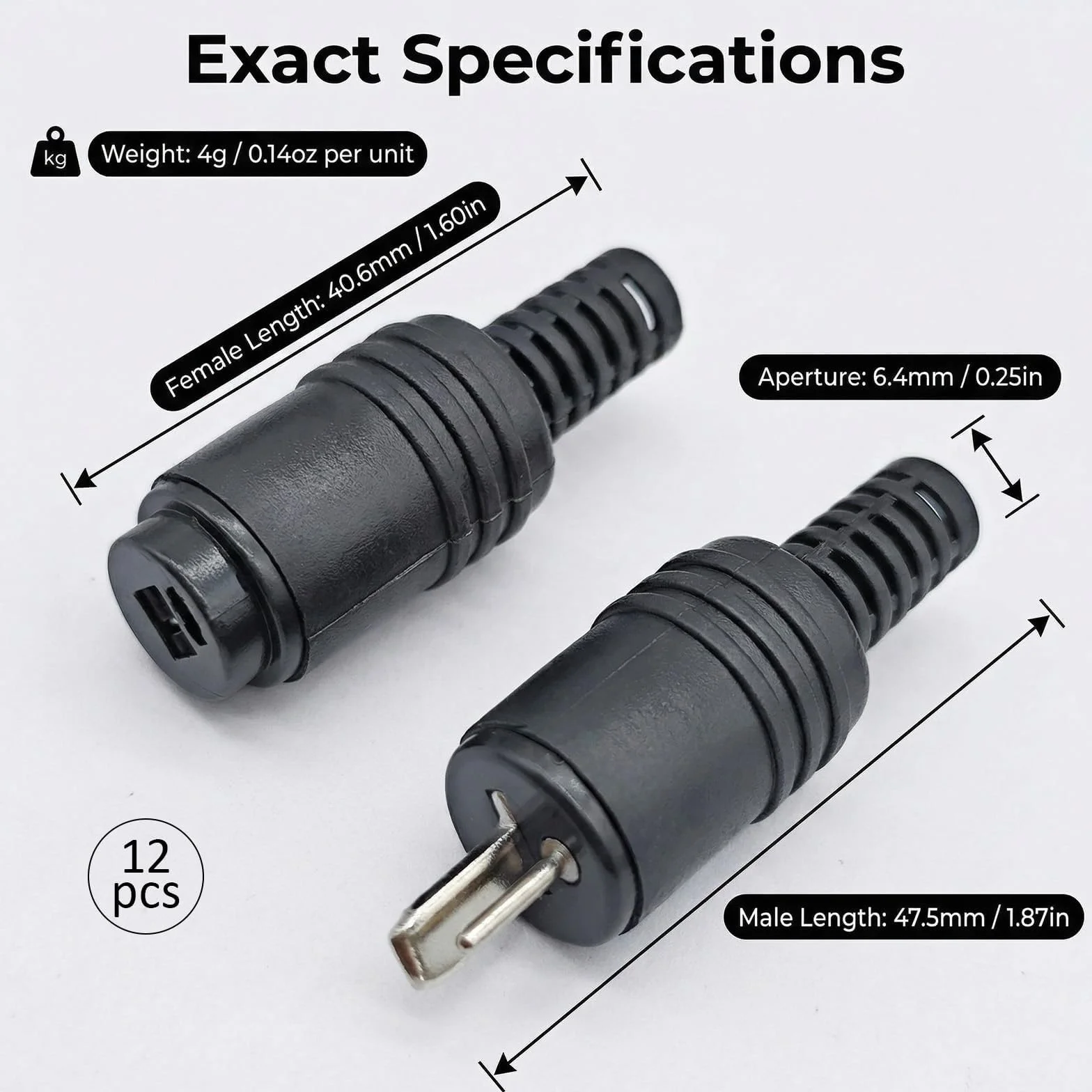 12 conectores de altavoz DIN de 2 pines con terminales de tornillo, kit completo para sistemas de audio HiFi, componentes de alta calidad, fácil instalación, compatibilidad extendida con dispositivos