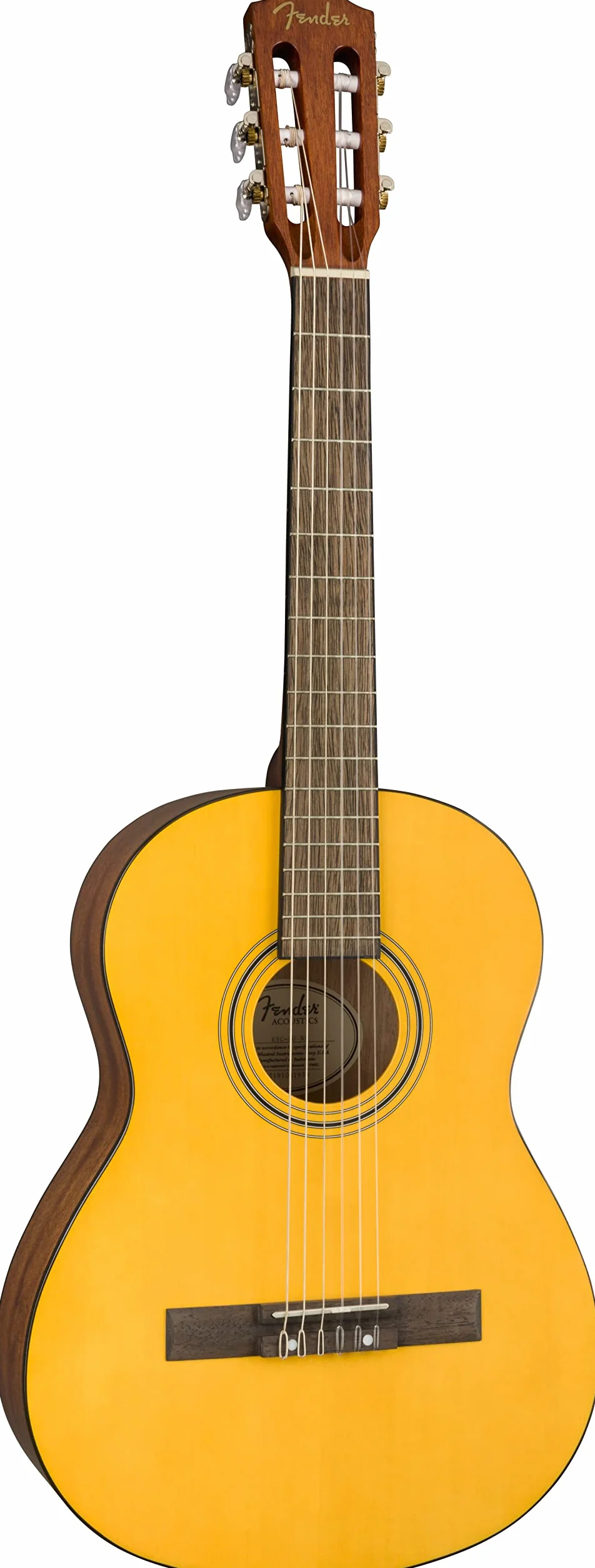 Fender ESC80 Guitarra Acústica Serie Educativa, Guitarra Ideal para Principiantes, Tamaño 3/4, Vintage Natural, con Estuche de Transporte, Incluye cursos virtuales gratuitos en Fender Play