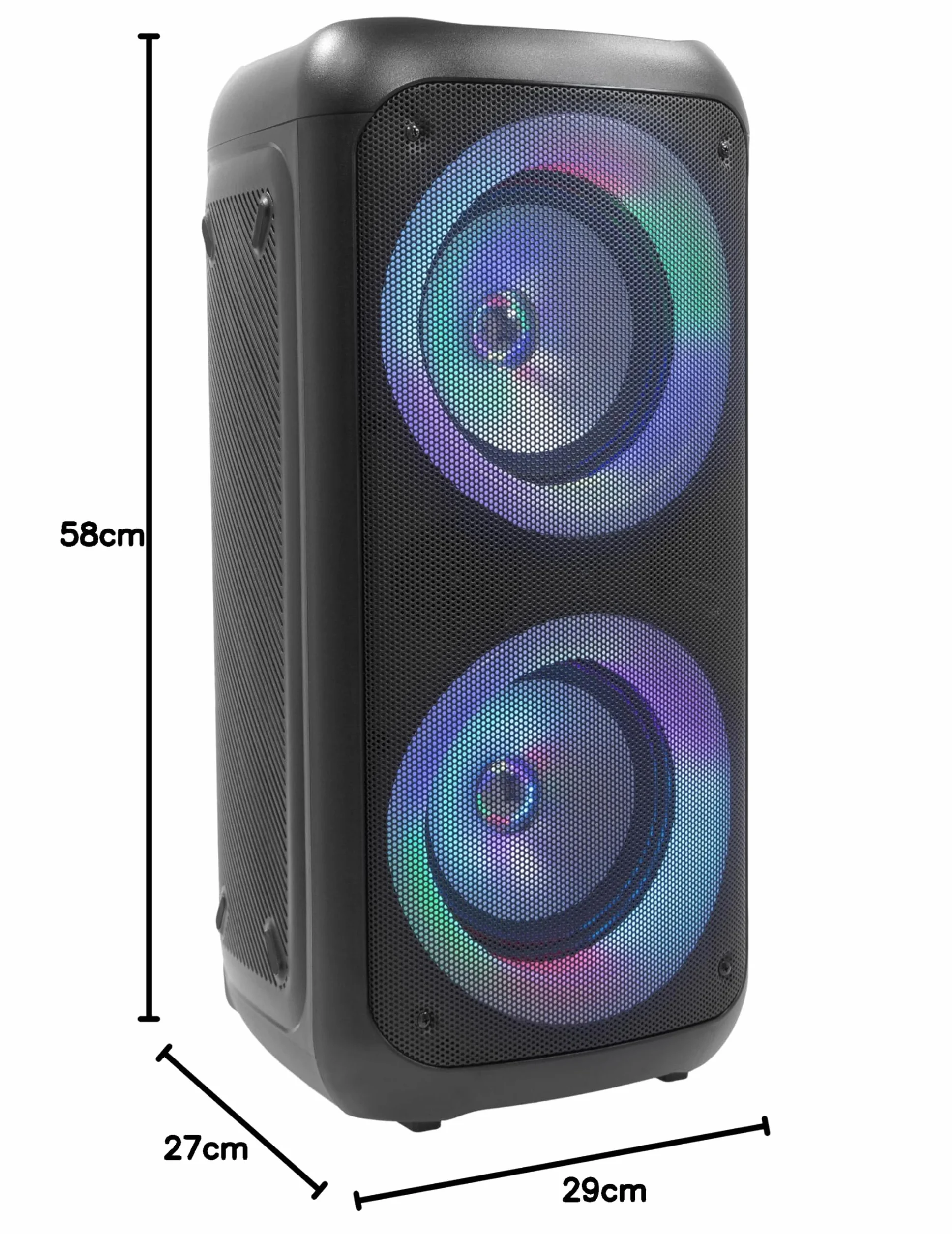 BoomToneDJ Altavoz con batería Traveler 400 (Mando a Distancia IR, 400W) Ideal para DJ móviles y Fiestas privadas, Bluetooth, luz integrada, USB/SD, asa de Transporte telescópica