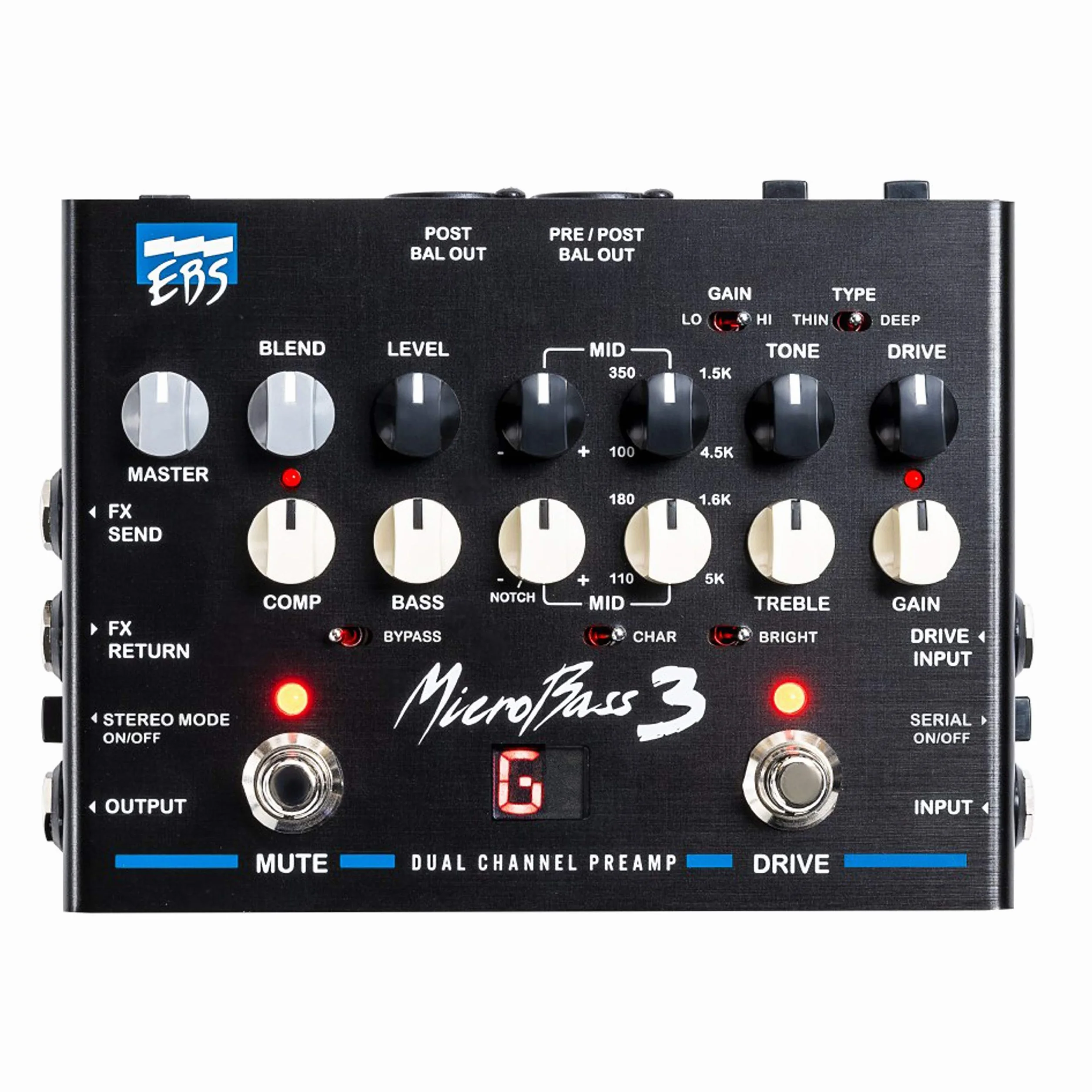 EBS Preamplificador Fuera de borda Profesional Micro Bass 3
