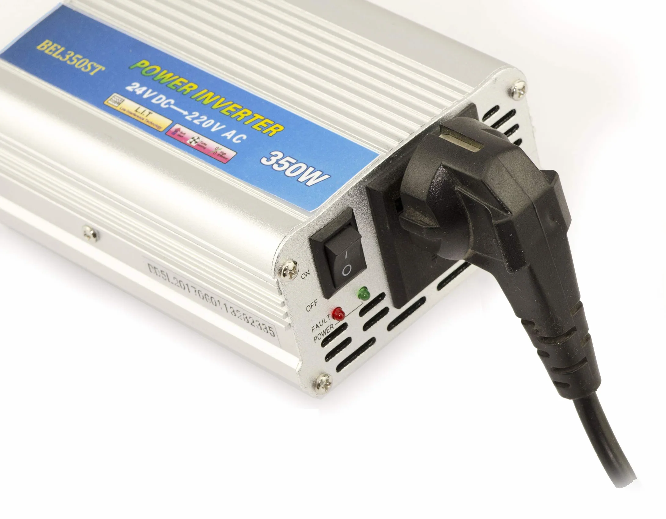 KALEA-INFORMATIQUE Convertidor de tensión de 24 V de Entrada a 220 V de Salida. Potencia Continua 350 vatios, Potencia Pico 600 vatios