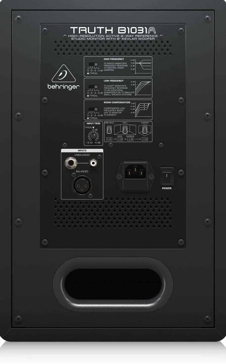 Behringer B1031A Altavoz De Estudio De Referencia De 2 Vías Activo, Alta Resolución, Con Woofer De Kevlar De 8 Pulgadas