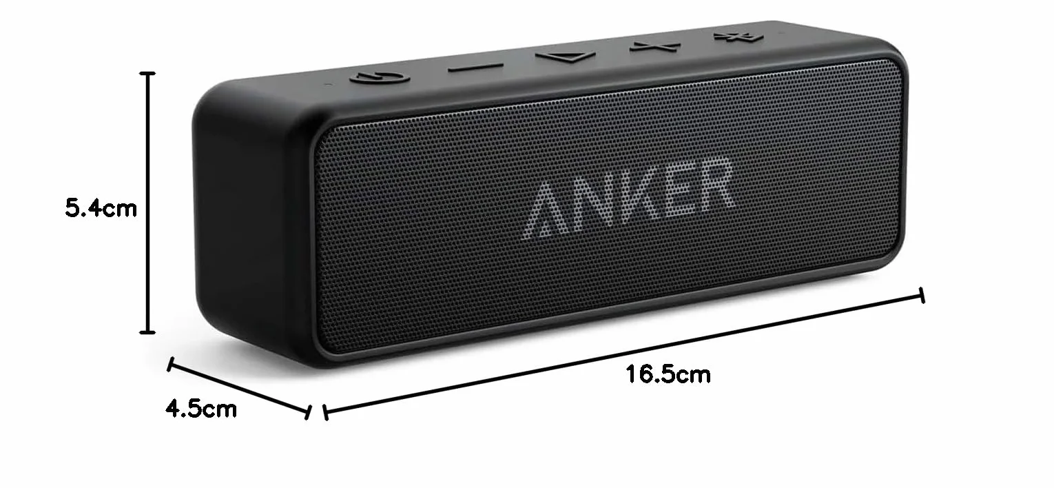 Anker Soundcore 2 Altavoz Bluetooth Portátil 12W BassUp IPX7 24 Horas Reproducción
