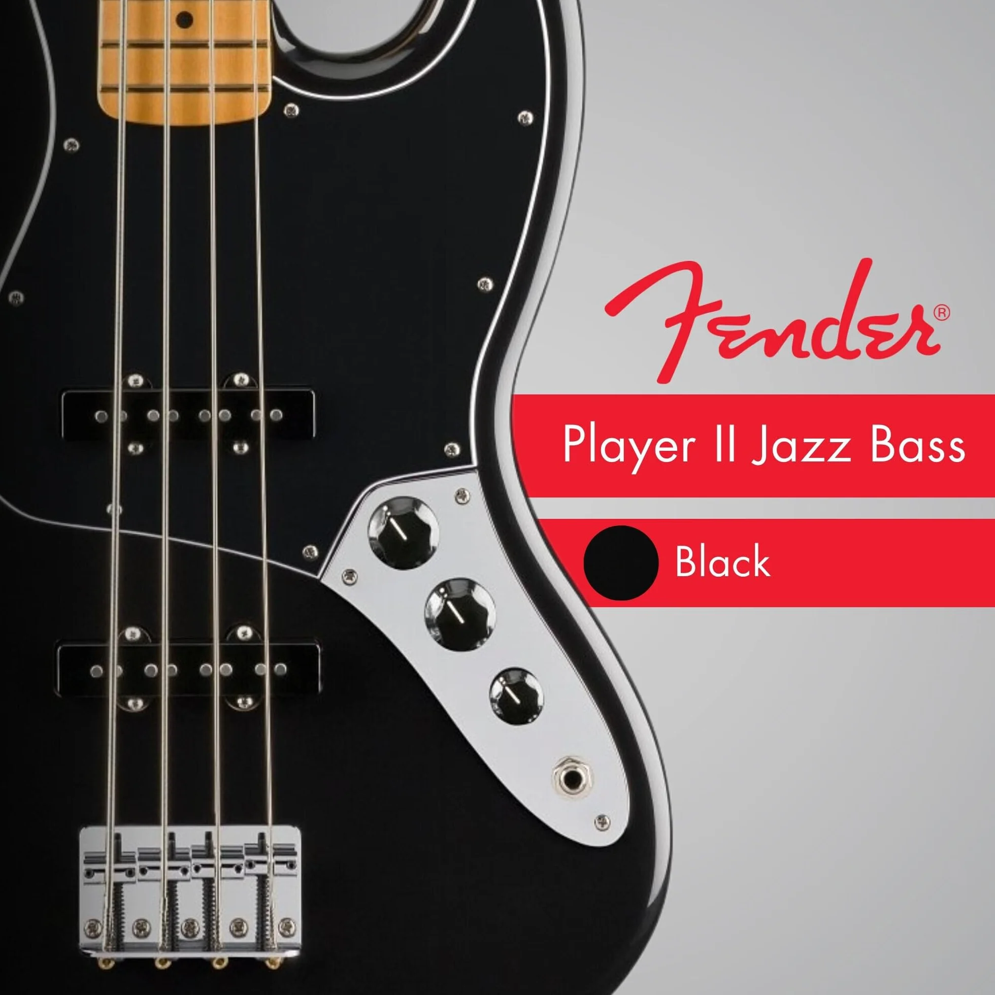 Fender Player II Jazz Bass - Negro con diapasón de arce