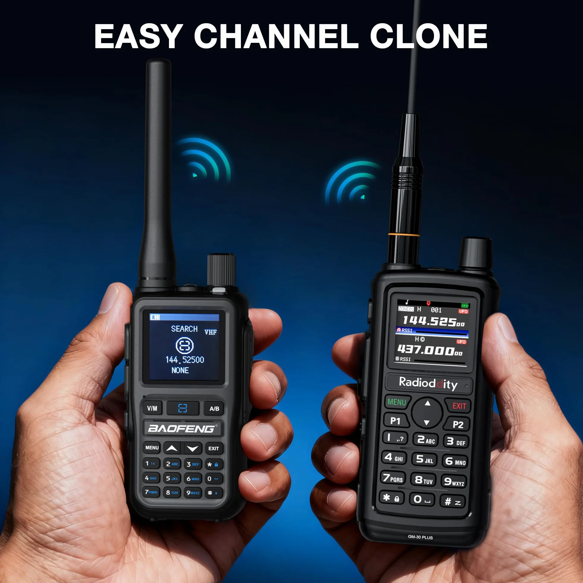 Baofeng GT-5R Mini Radio portátil de 5W de Doble Banda, Walkie Talkie UHF VHF Compacto con programación vía App BT, 999 Canales, Doble PTT, Carga USB-C, Receptor Airband/FM, Linterna, Pack de 2