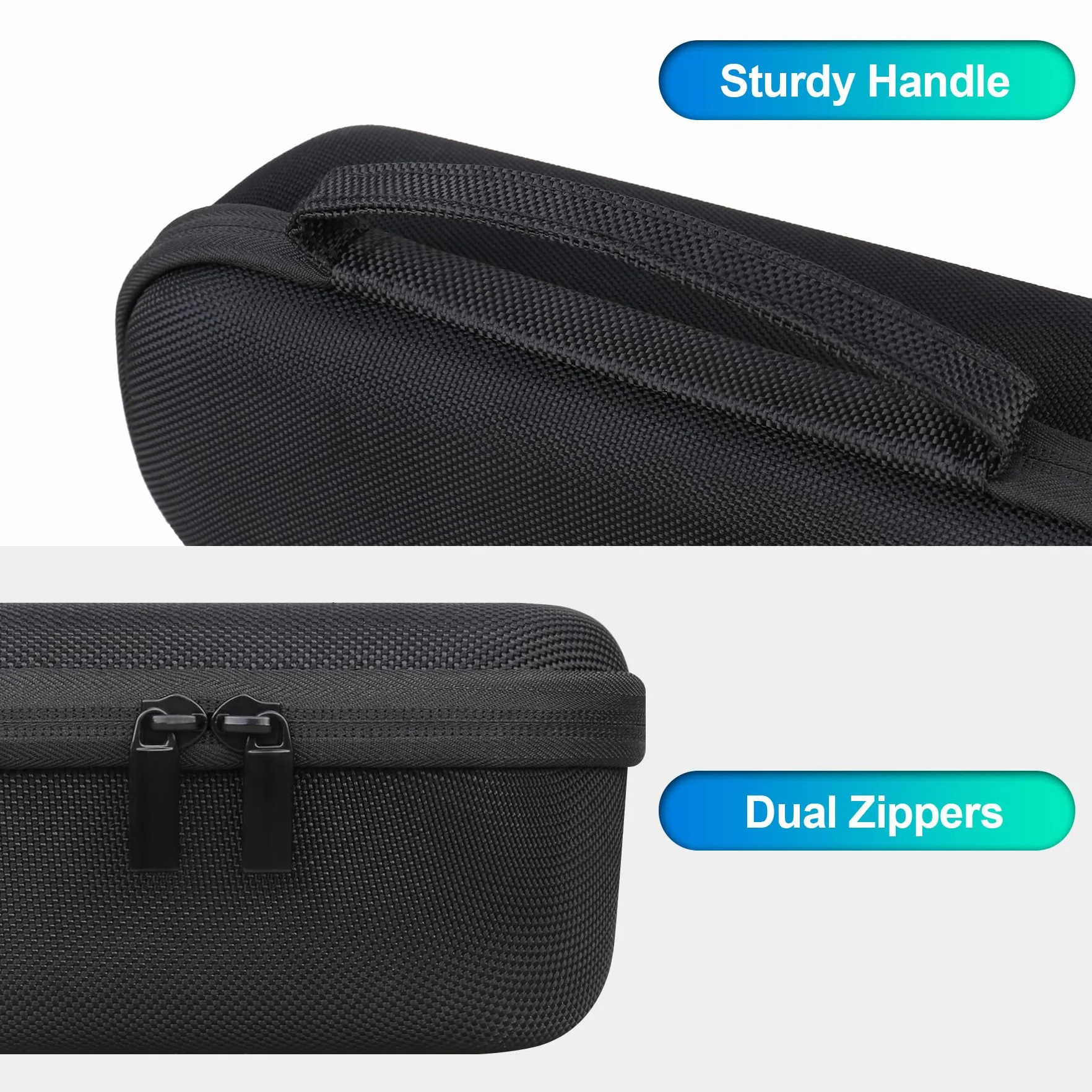 BOVKE Carrying Case for Beats Pill - Portable Bluetooth Speaker, New Beats Pill Wireless Speaker Travel Holder Bolso con Bolsillo de Malla Extra para Cables de Carga, Accesorios, Negro
