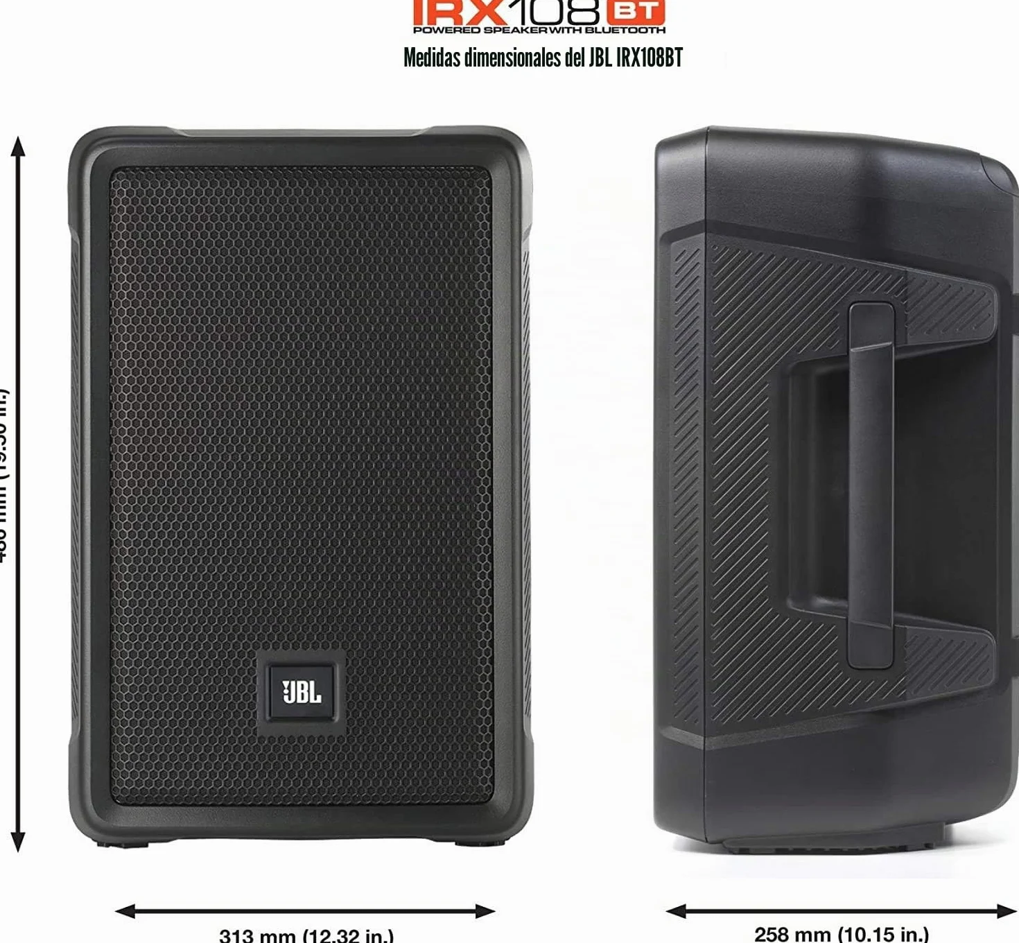 JBL IRX108BT Altavoz PA portátil de 8 pulgadas con conectividad Bluetooth