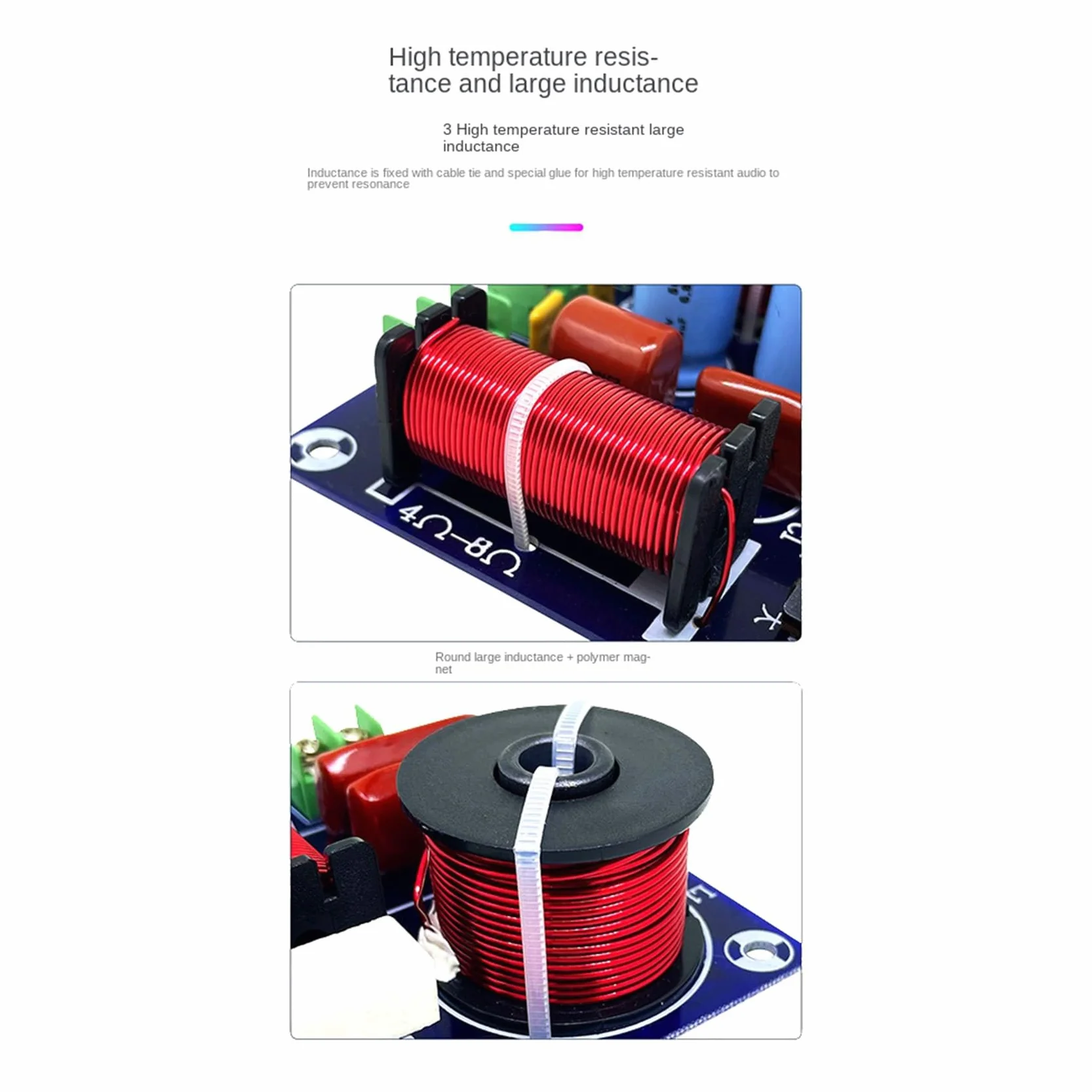 2X Divisor de Frecuencia de Altavoz HiFi de 3 Vías Filtro Cruzado HiFi Distribuidor DIY Ktv Stage Car Audio Woofer Filtro de Altavoz