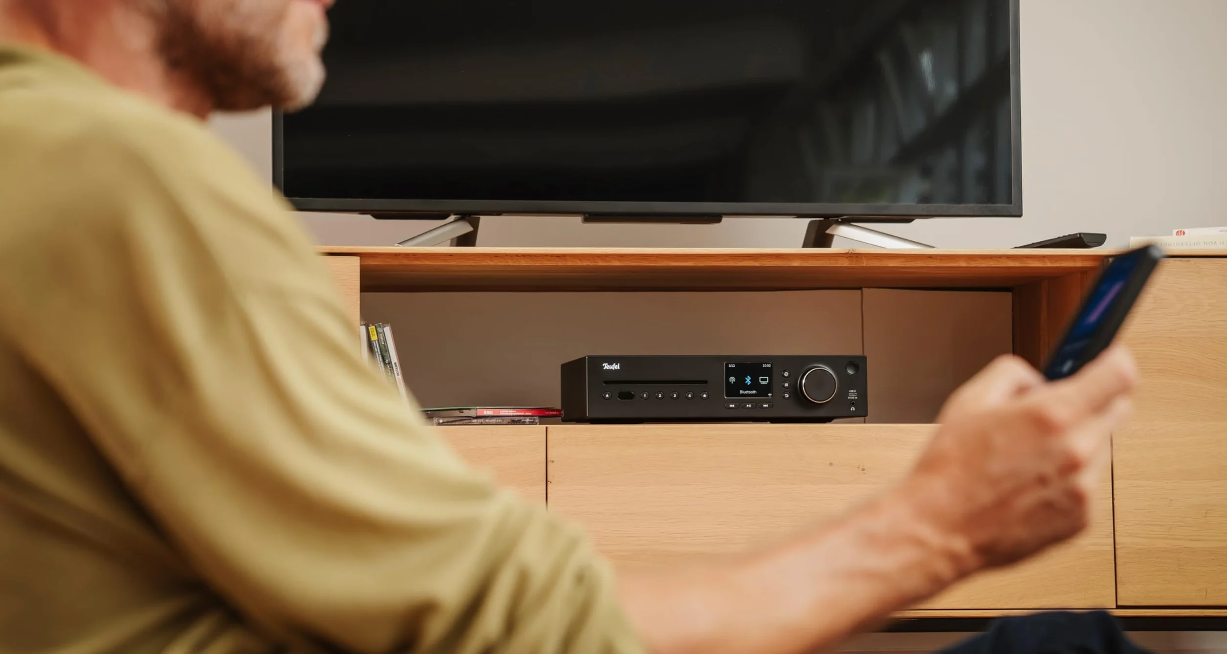 Teufel Ultima 20 KOMBO 3 SE - Cadena HiFi Estéreo con Bluetooth y CD, Potente, LAN, WiFi, Radio Digital DAB+, USB, Sistema de 3 Vías, Música, Películas, Juegos (Negro)