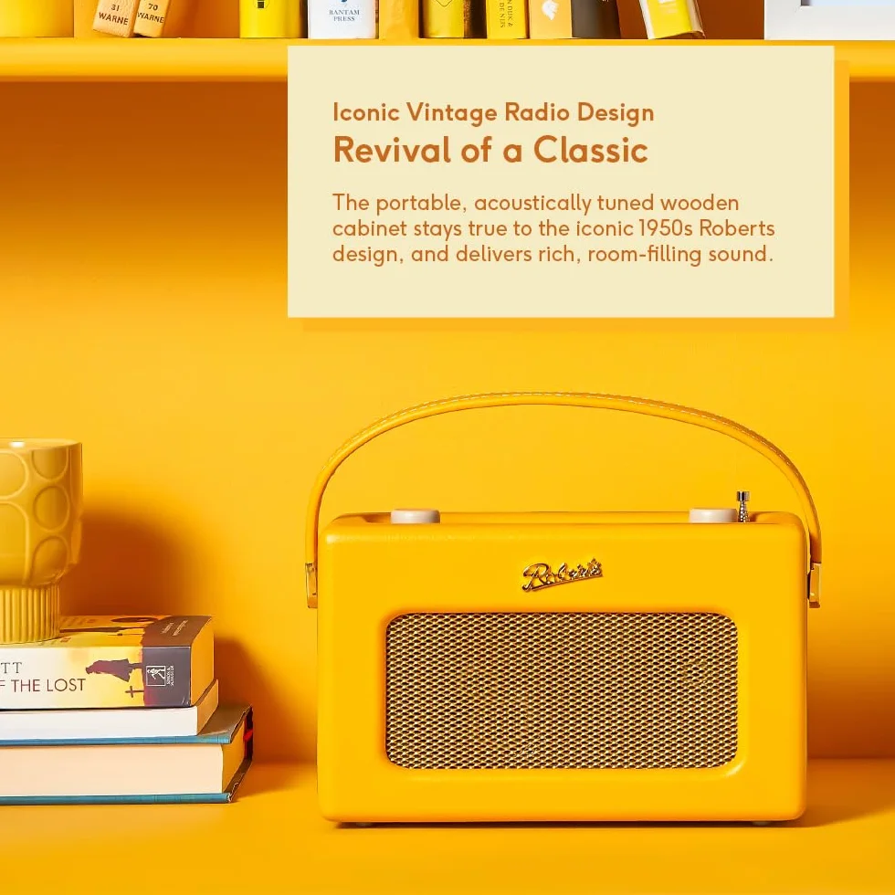 Roberts Revival iSTREAML - Radio Digital FM/Dab/Dab+/Internet con Bluetooth, Amarillo Sunburst