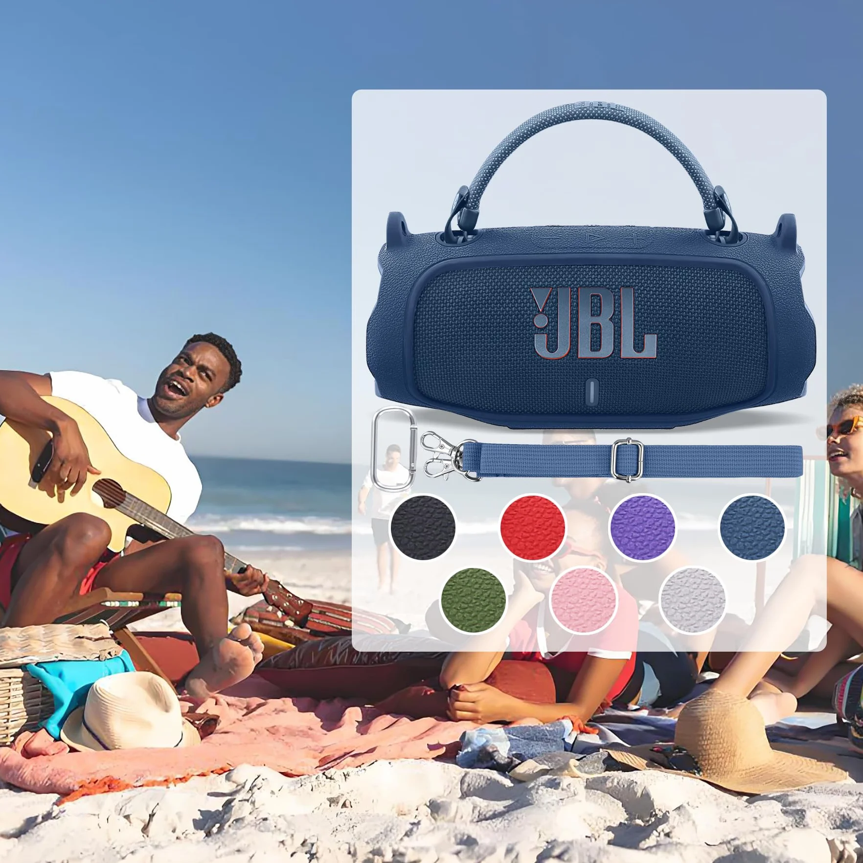 co2CREA Funda Protectora de Silicona Compatible para JBl Charge 6 Altavoz Bluetooth portátil inalámbrico（Funda Solo,Case Only）