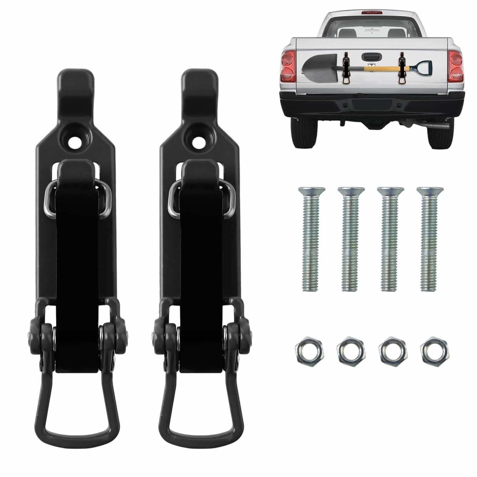 Soporte de pala para camión | Abrazadera de goma metálica para soporte de pala,Kit de montaje de soporte para hacha de liberación rápida, accesorios para coche, ahorro de espacio multiusos
