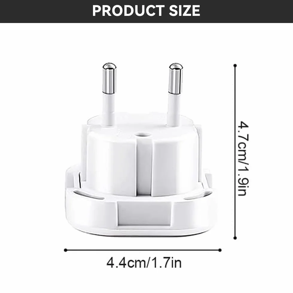 UK to EU Plug Adapter, 6 Piezas Adaptador de Enchufe de UK a Enchufe Europeo, Adaptador Enchufe Ingles a Español,Adaptadors de Viaje U-k a UE/DE/FR/IT/ES (6PCS)