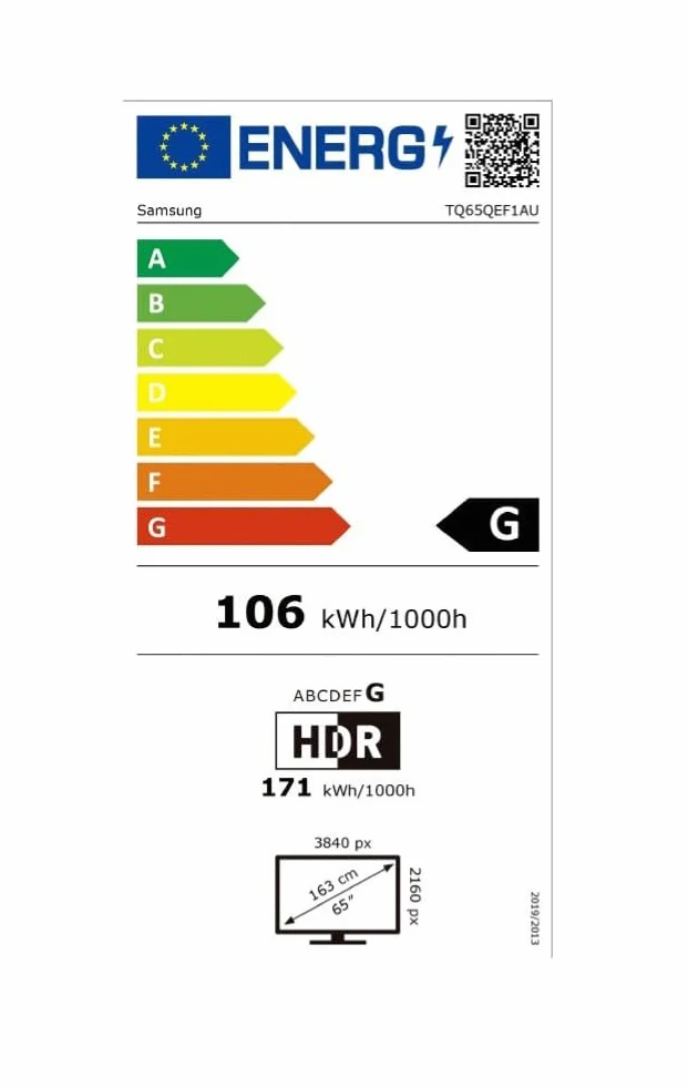Samsung TV 65 Pulgadas QLED QE1F 4K Smart TV con Vision AI, 100% Volumen de Color con Quantum Dot