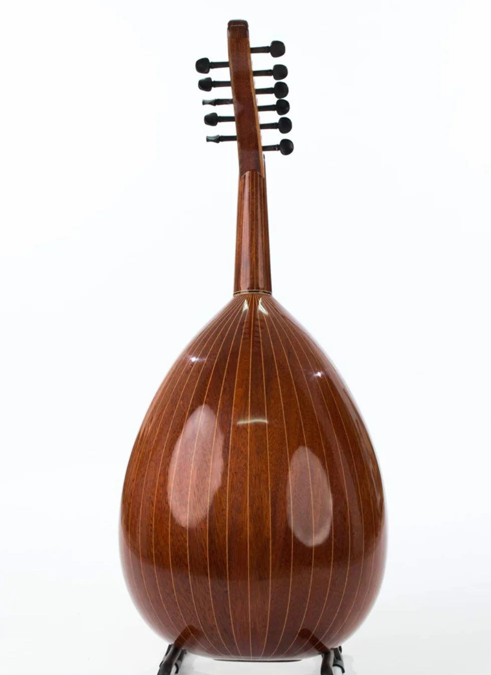 Oud arabo hecha de madera de caoba con funda suave y cuerdas Kurschner instaladas