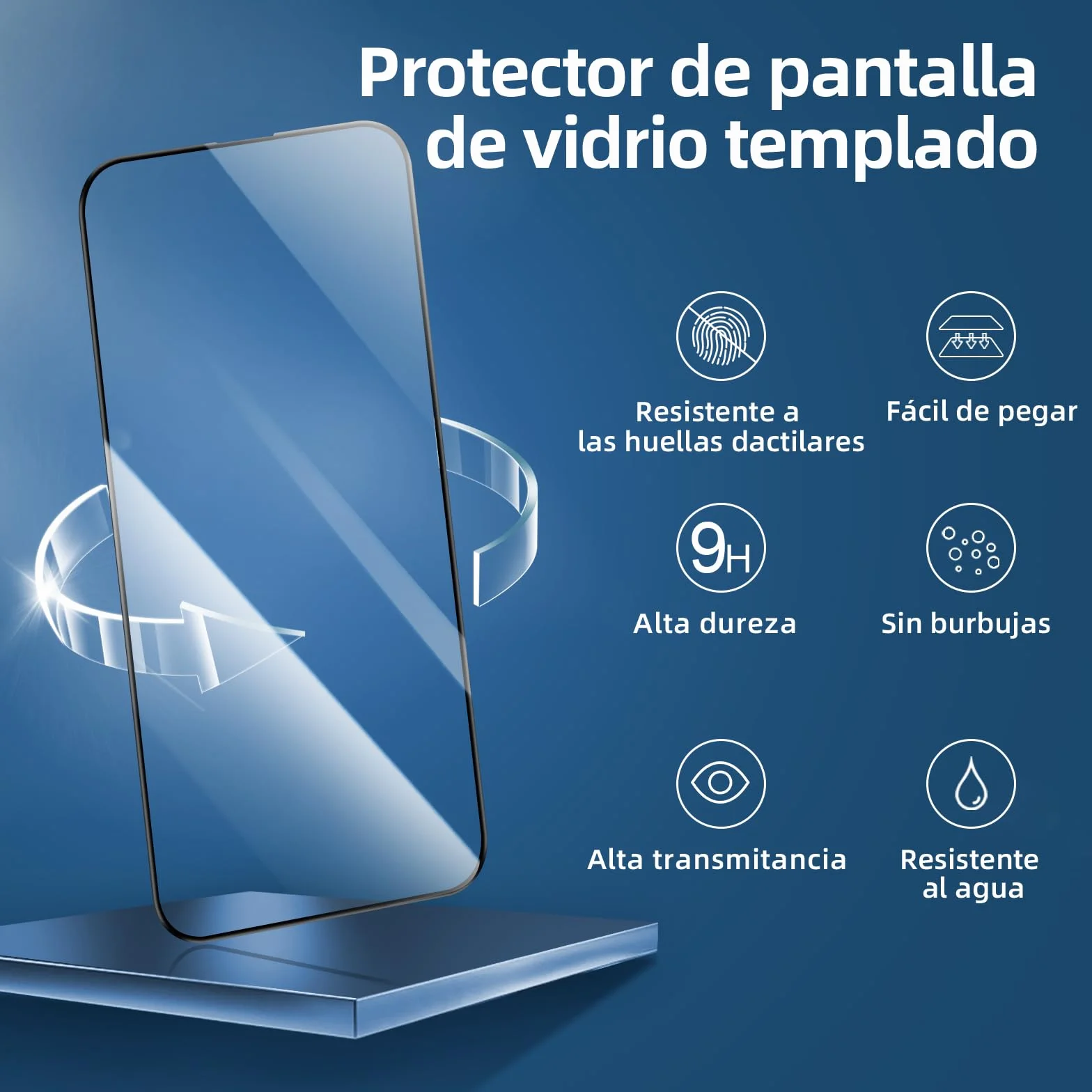 NEW'C 3 Piezas, Protector de pantalla Cobertura total para iPhone 17, 17 Pro, iPhone 16 Pro (6,3″) [Instalación Automática], Cristal Vidrio Templado - Ultra Resistente - Efectivo contra Rayones