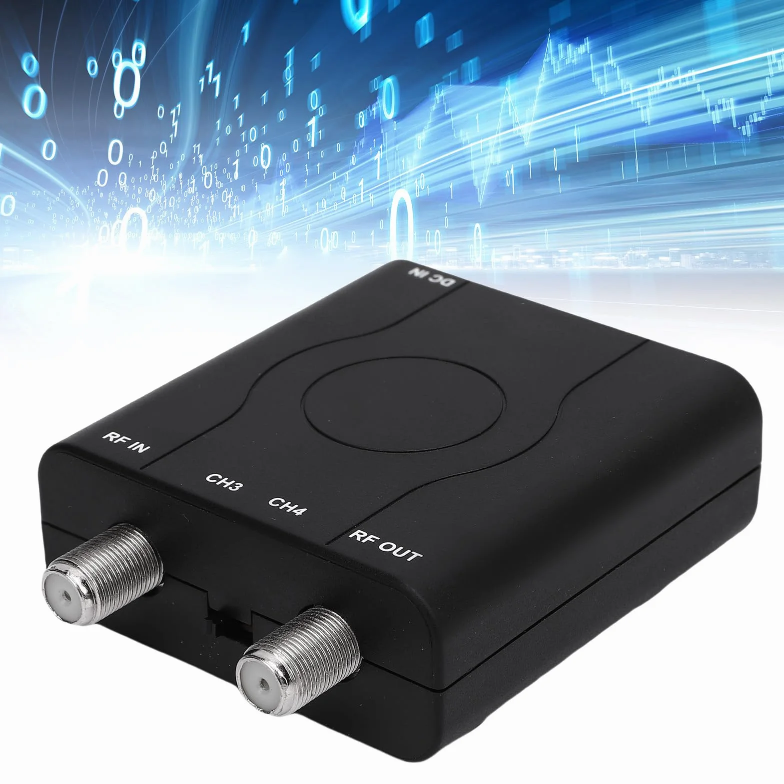 Vikye Modulador HDM61 HDMI a RF, Adaptador Convertidor VHF HDMI a RF para Salida de Formato NTSC de TV, Control PLL 1080P para Consola de Juegos de TV Doméstica
