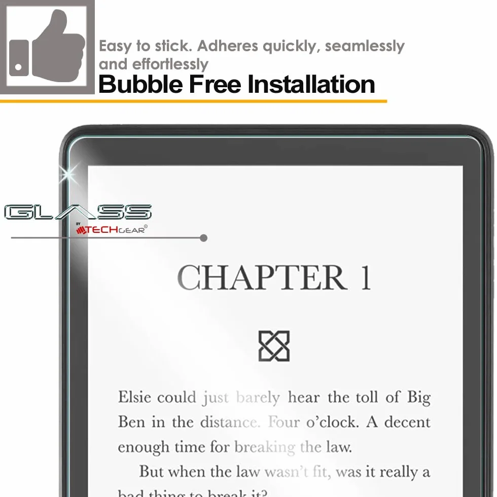 TECHGEAR 2 Piezas Protector Pantalla Vidrio Templado para Amazon Kindle Paperwhite 5 / Signature / Kids 6.8" 2021