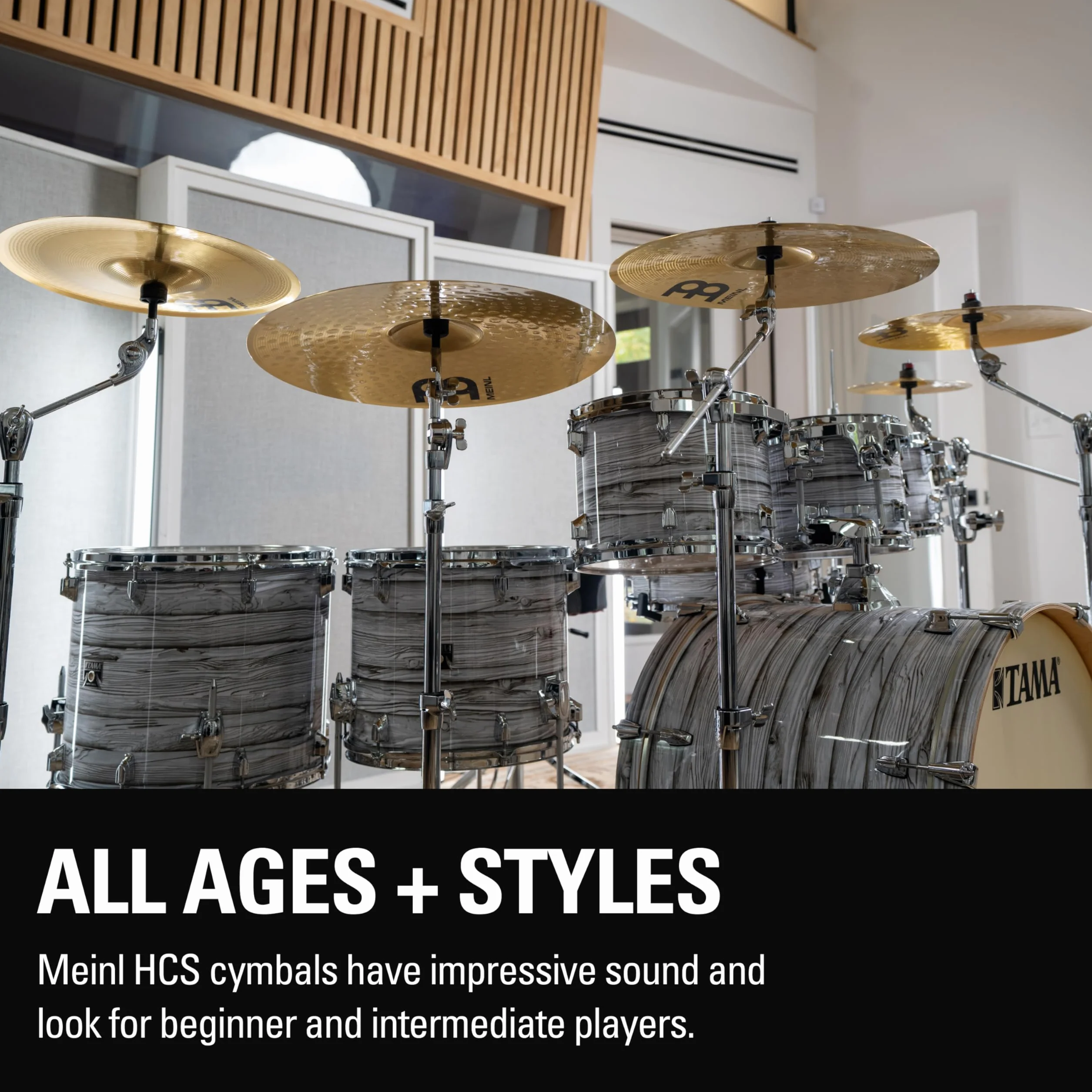 Meinl Cymbals HCS Plato Trash China de 18 pulgadas (45,72cm) con Agujeros – Platillos de Batería – Latón, Acabado Tradicional (HCS18TRCH)