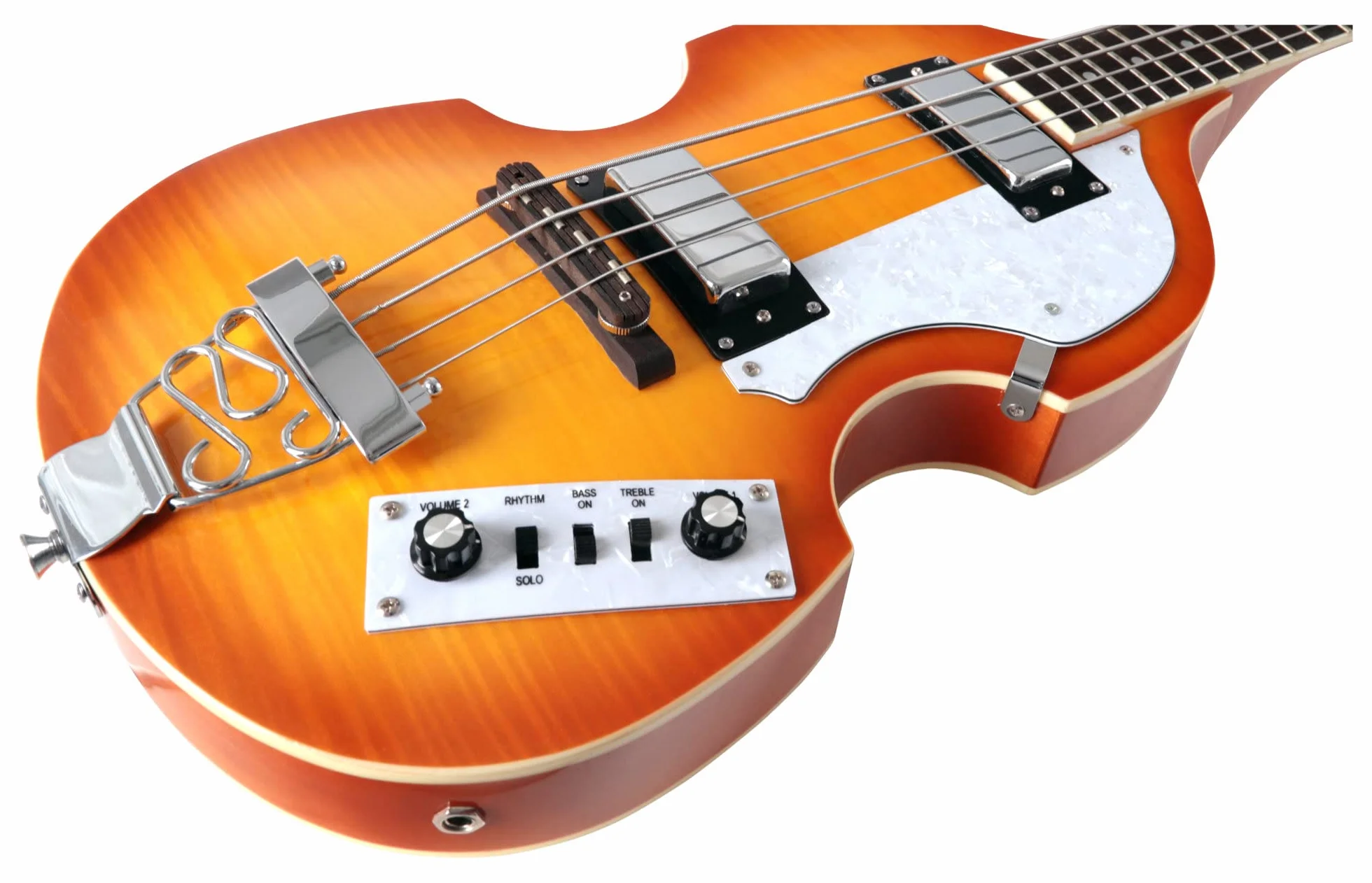 Rocktile VB-1 "Sir Paul" Vintage Beatbass - Bajo violín - Bajo eléctrico - Hollowbody - 2 Humbucker - Sunburst